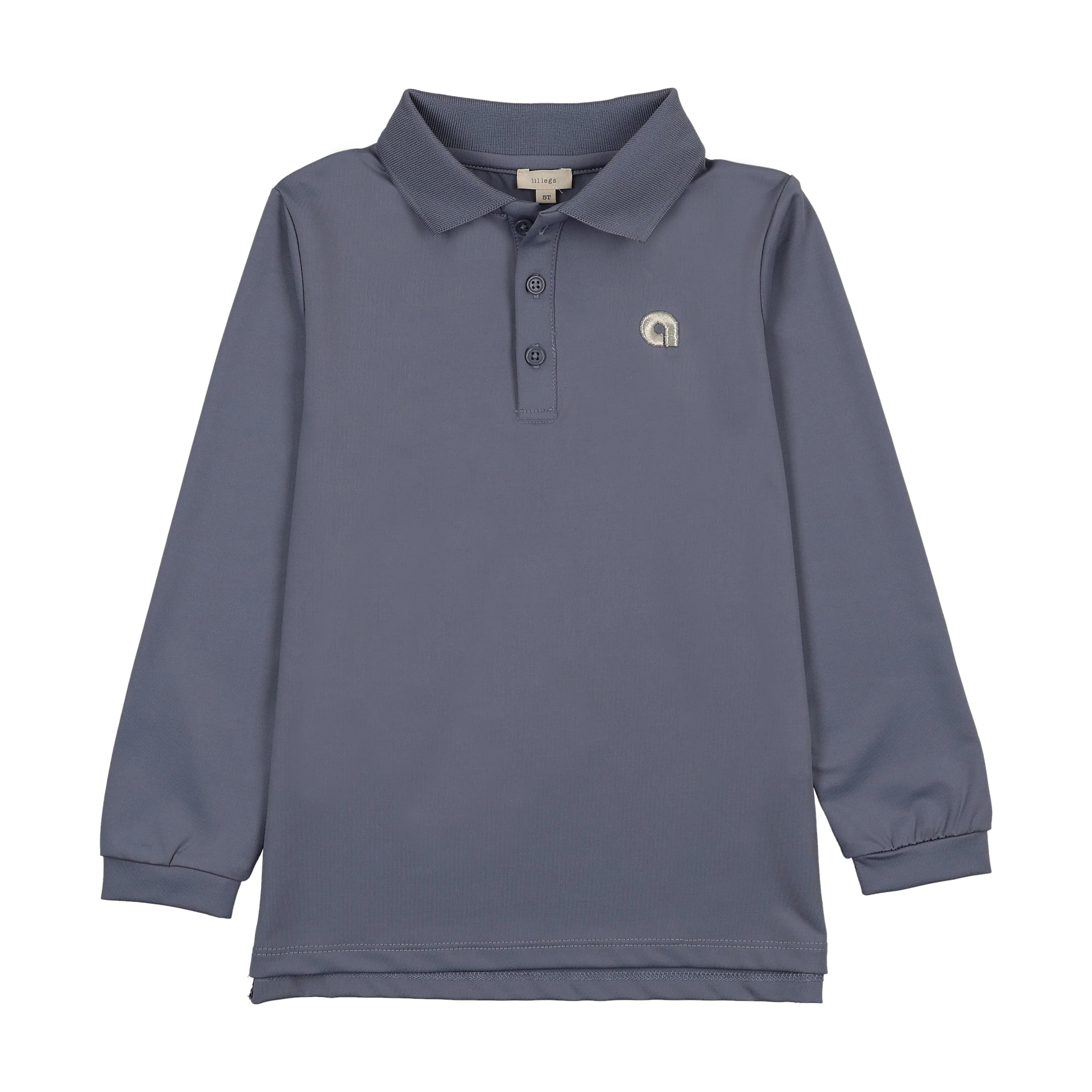 Analogie By Lil Legs Sports Polo LS - Smokey Blue