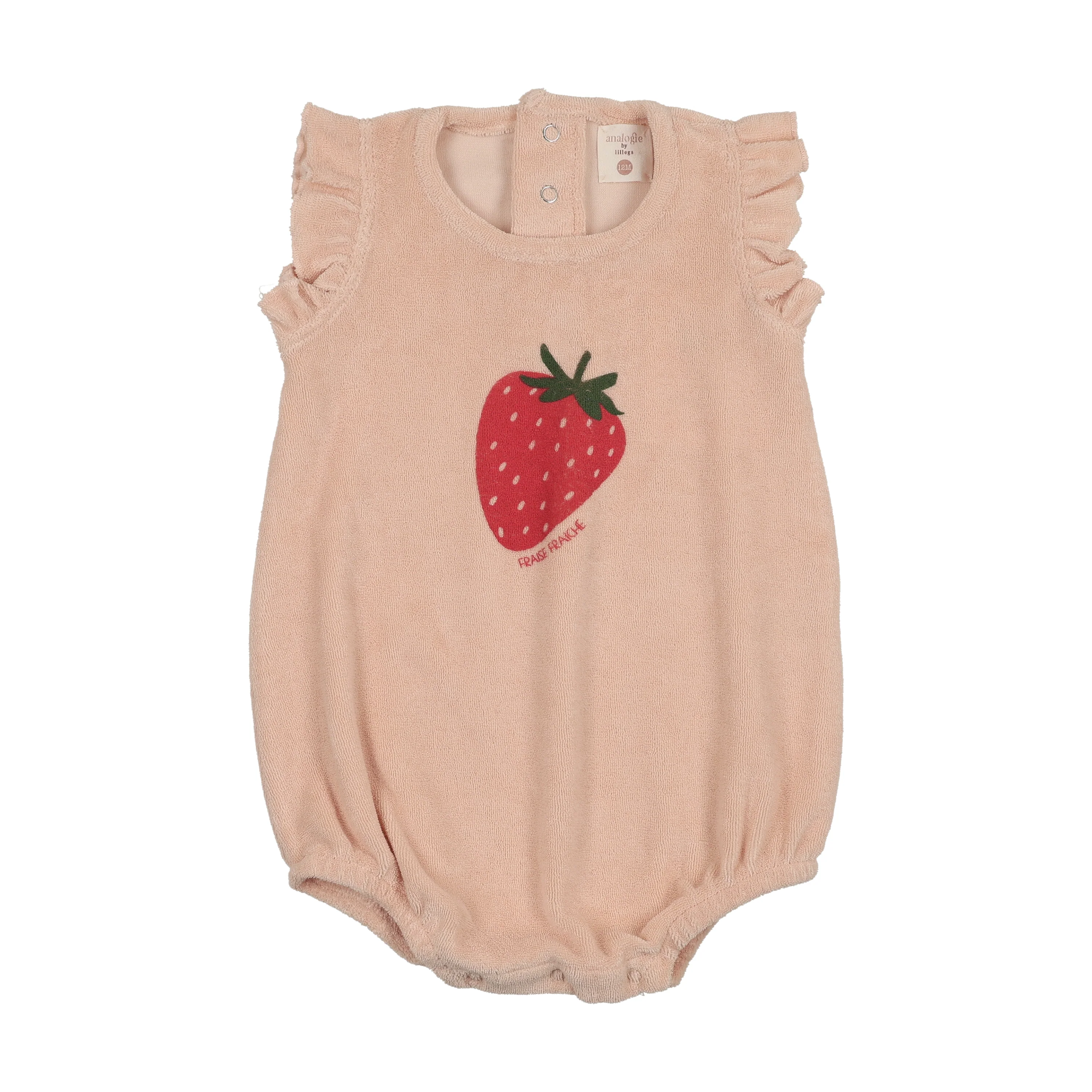 Analogie By Lil Legs Strawberry Romper - Berry