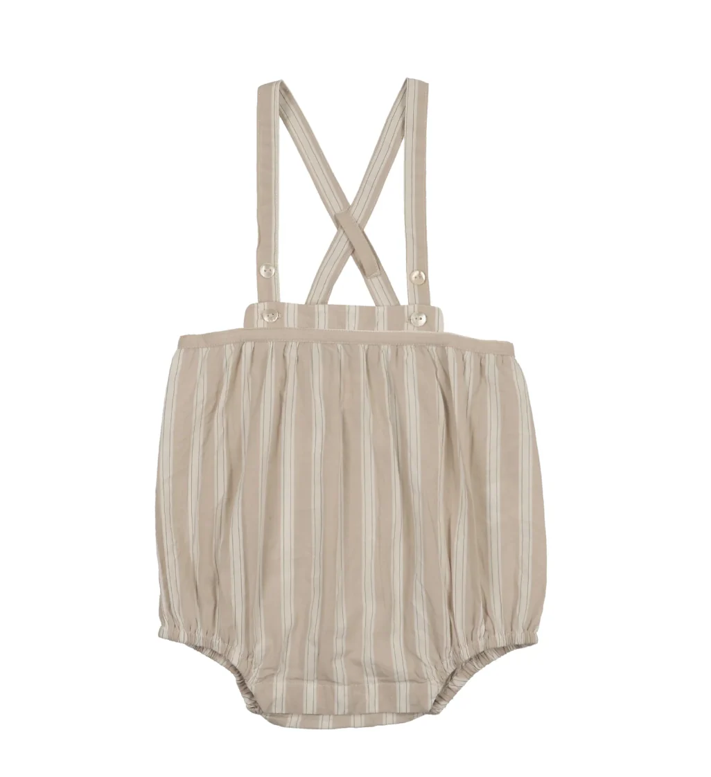 Analogie By Lil Legs Striped Suspender Bloomers - Wheat Stripe