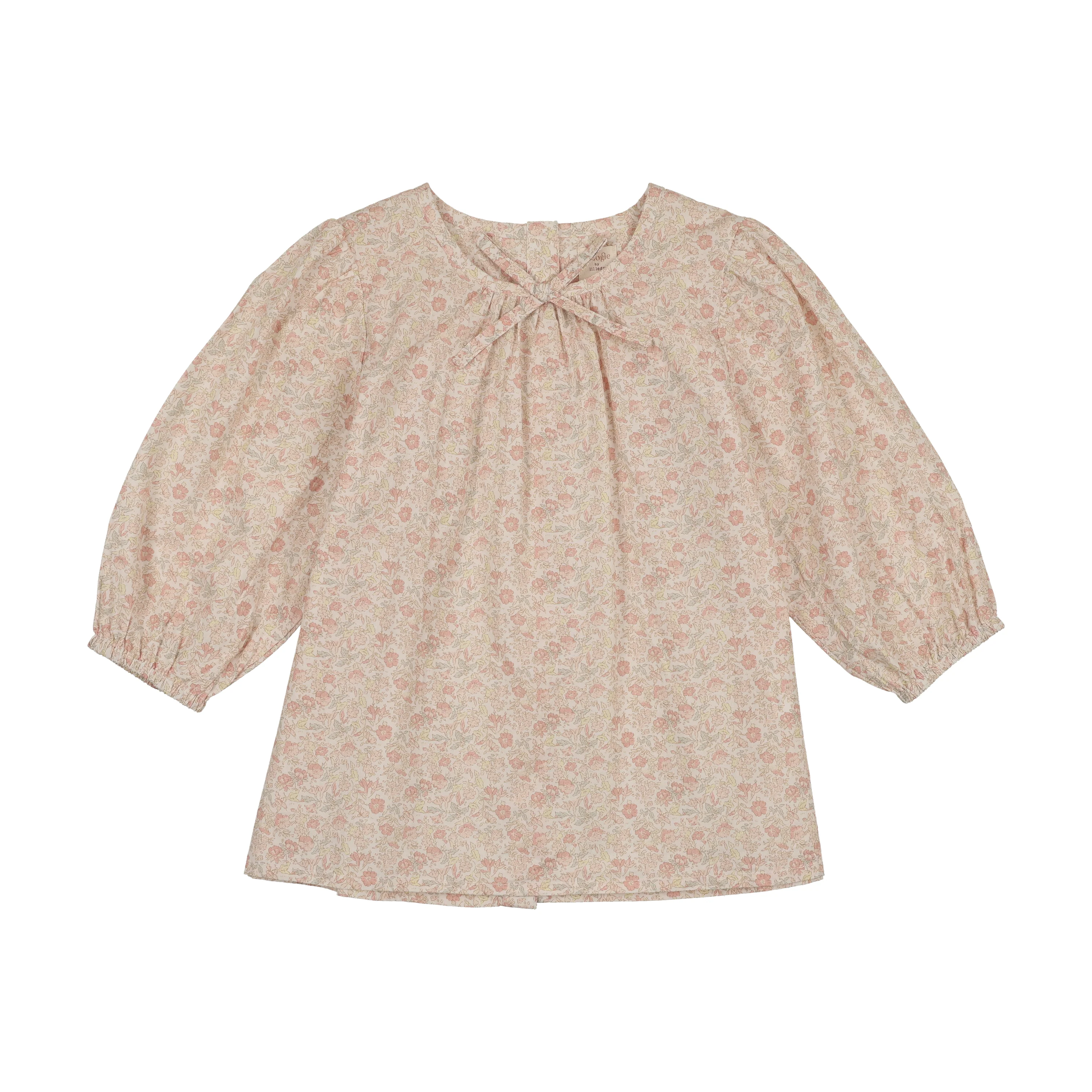 Analogie By Lil Legs Sunny Blossoms Blouse - Bud Pink