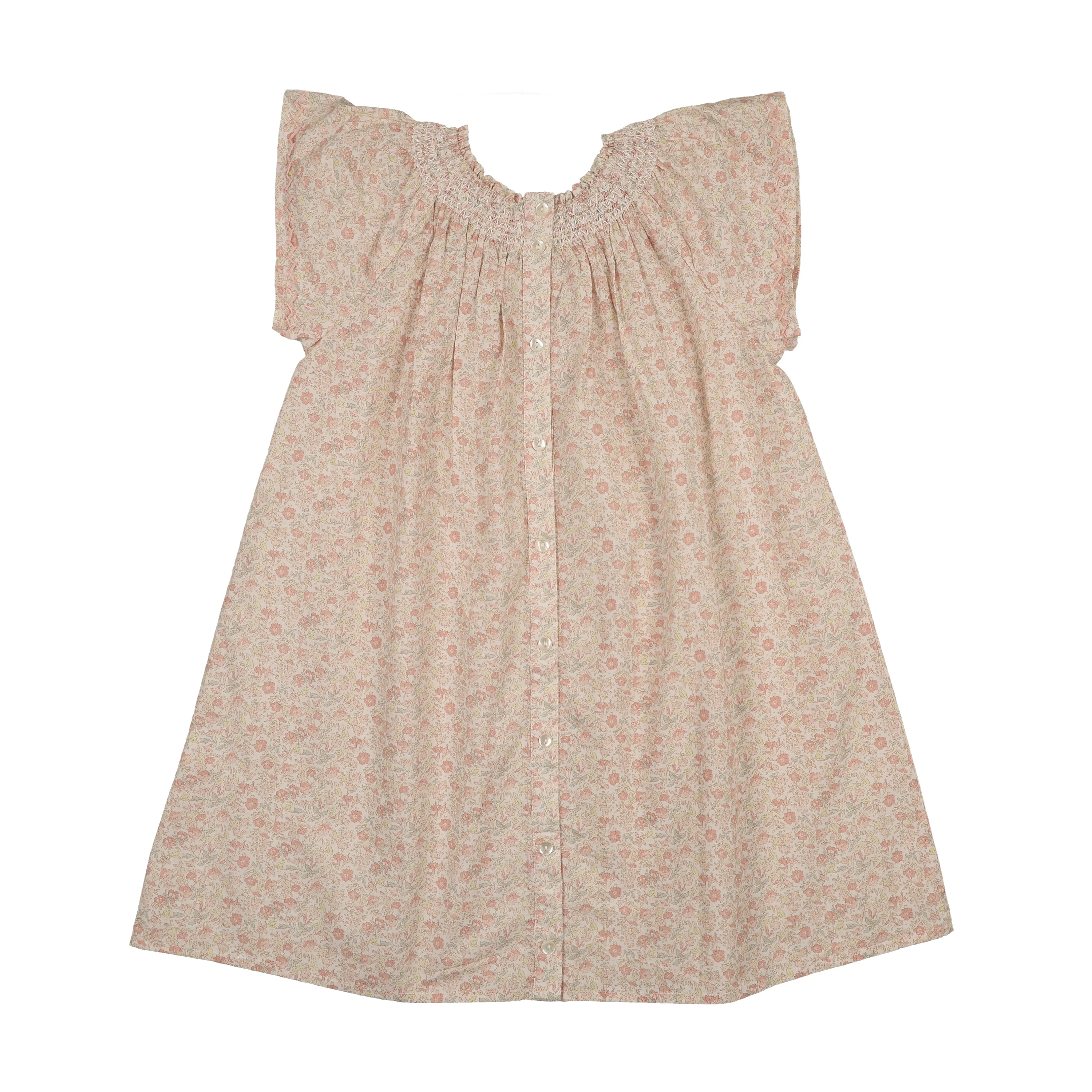 Analogie By Lil Legs Sunny Blossoms Flutter Dress - Bud Pink - Image 2