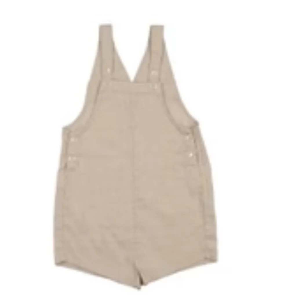 Analogie By Lil Legs Sunny Blossoms Overalls - Wheat
