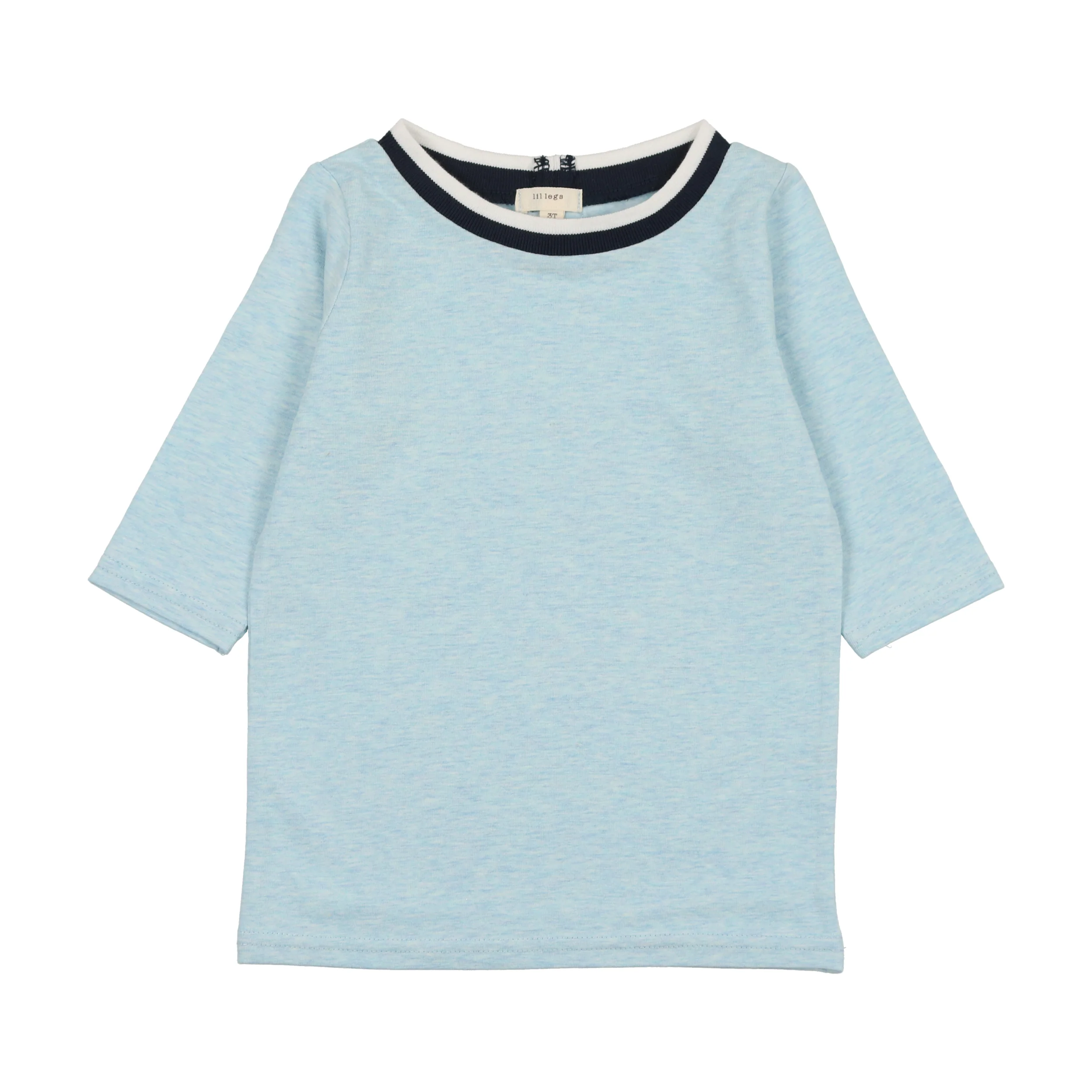 Analogie By Lil Legs Three Quarter Tee Light Blue Heather
