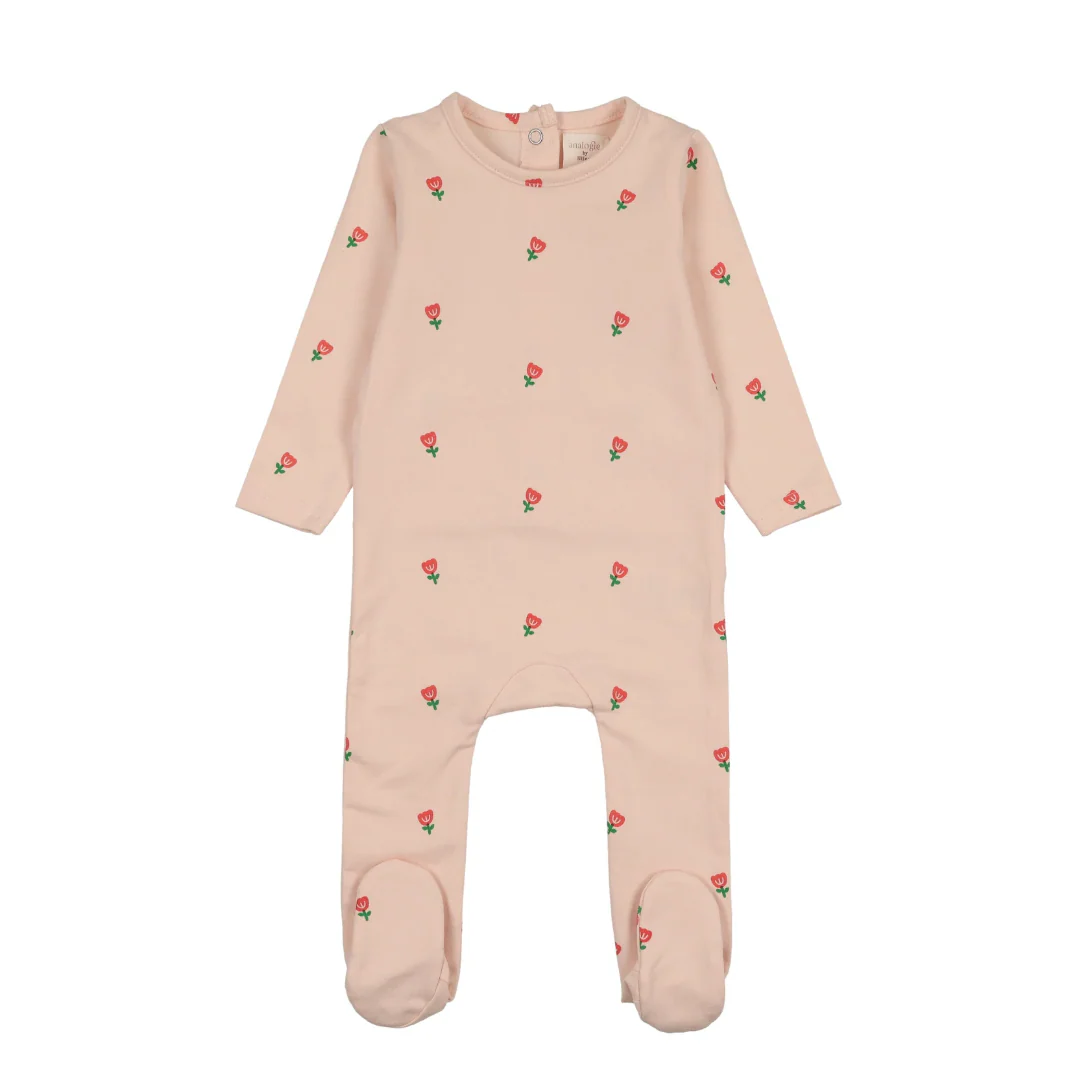Analogie By Lil Legs Tulip Footie - Cloud Pink