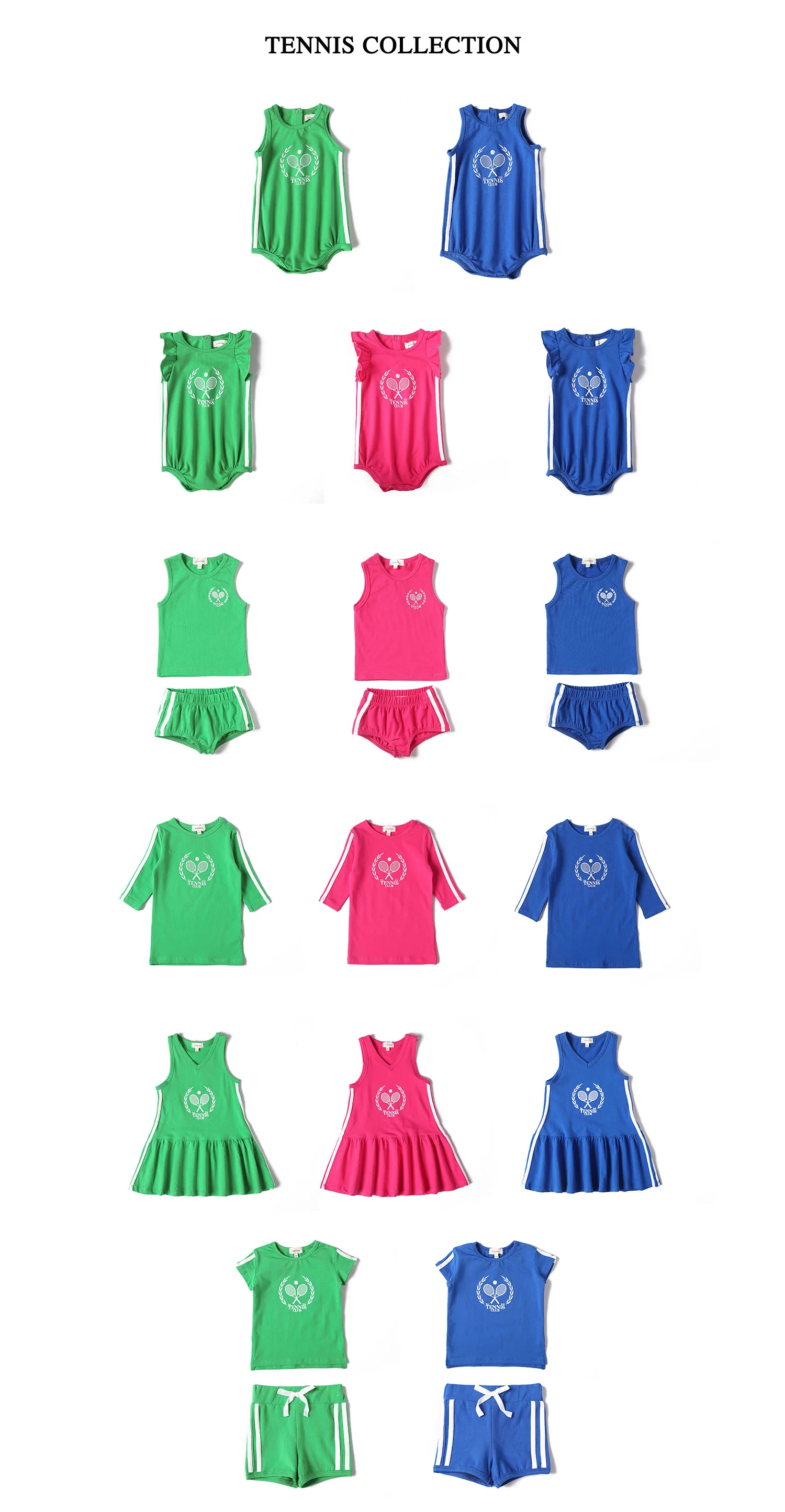 Anecdote Kelly Green Girls Tennis Romper (TE2478) - Image 2