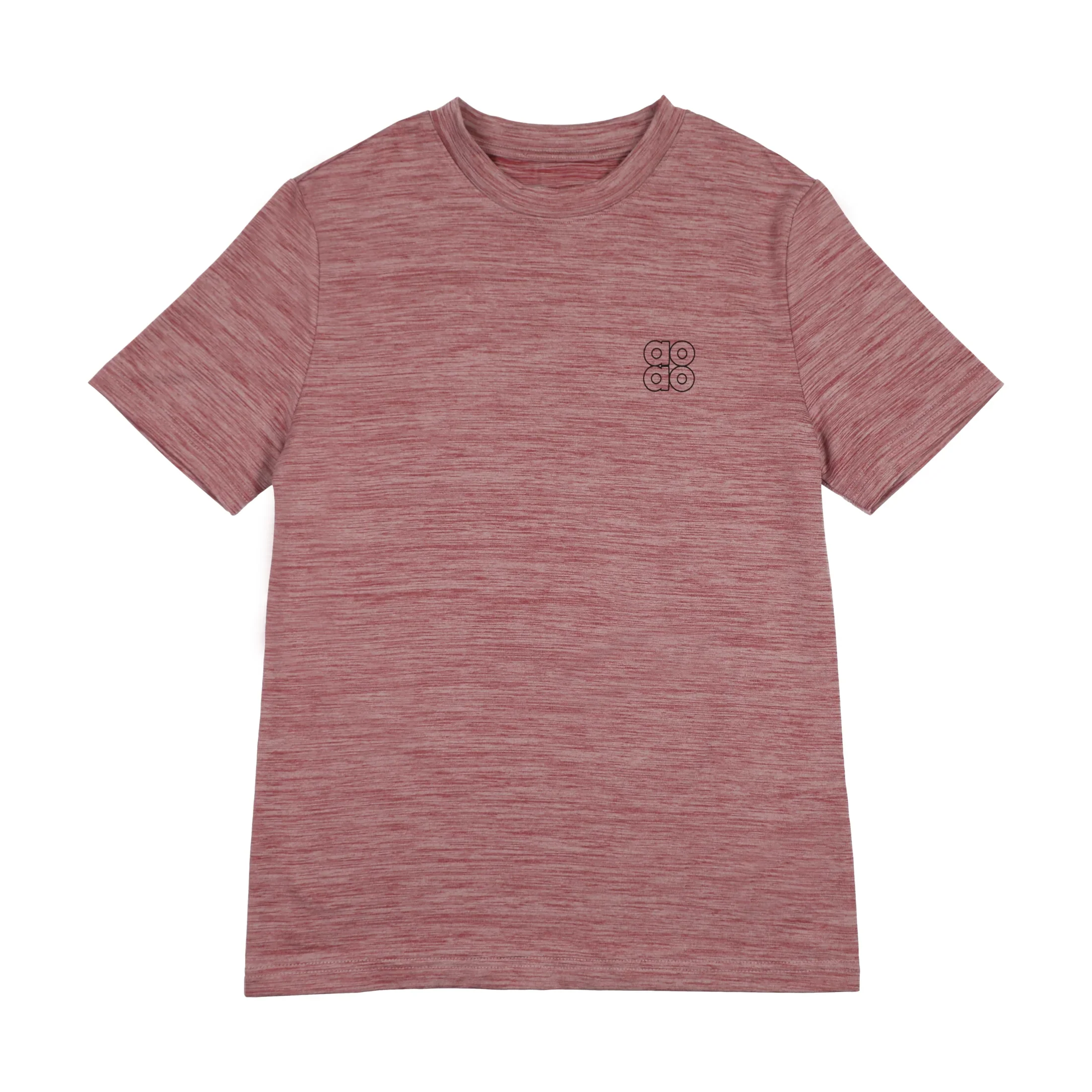 3 Buttons - AOAO Sports T-Shirt Soft Red Melange