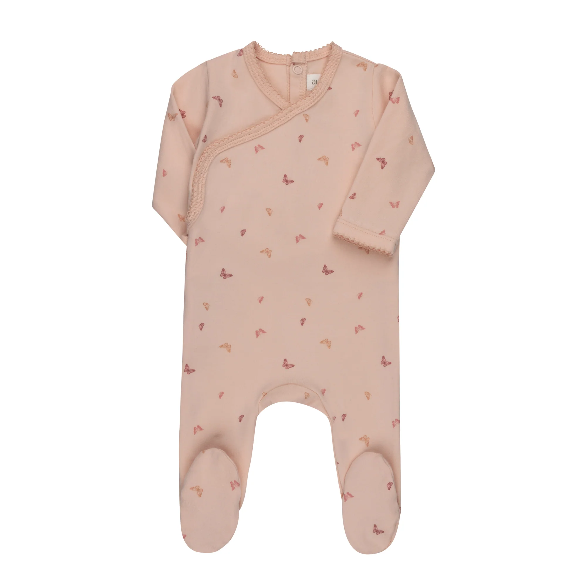 Aurora Jersey Cotton Butterfly/ Dragonfly Collection Pink Footie