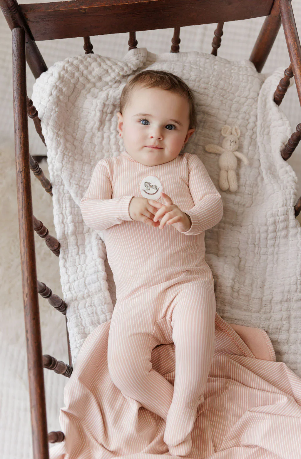 Aurora Pink Take Me Home Set Cotton French Terry Rocking Horse - Image 2