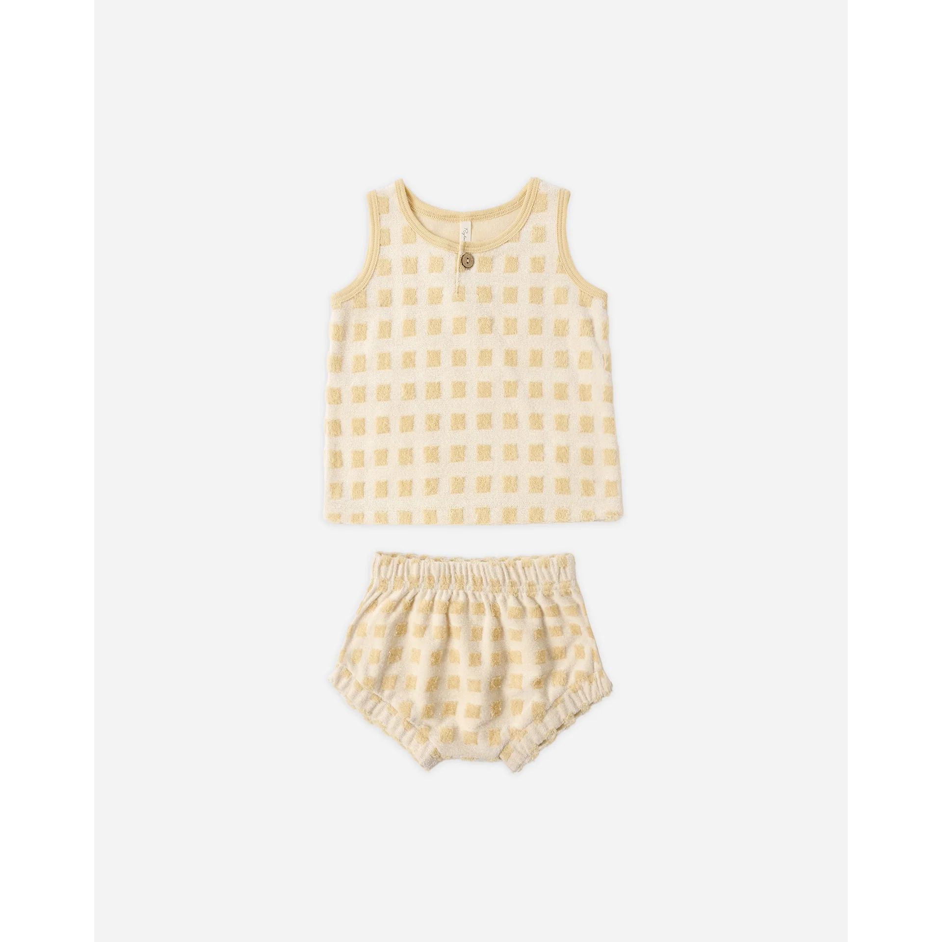 Rylee & Cru Baby Tank Set Butterscotch Grid