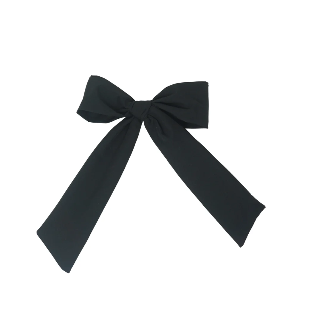 Bandeau Taffeta Classic Large Bow Clip Black Final Sale
