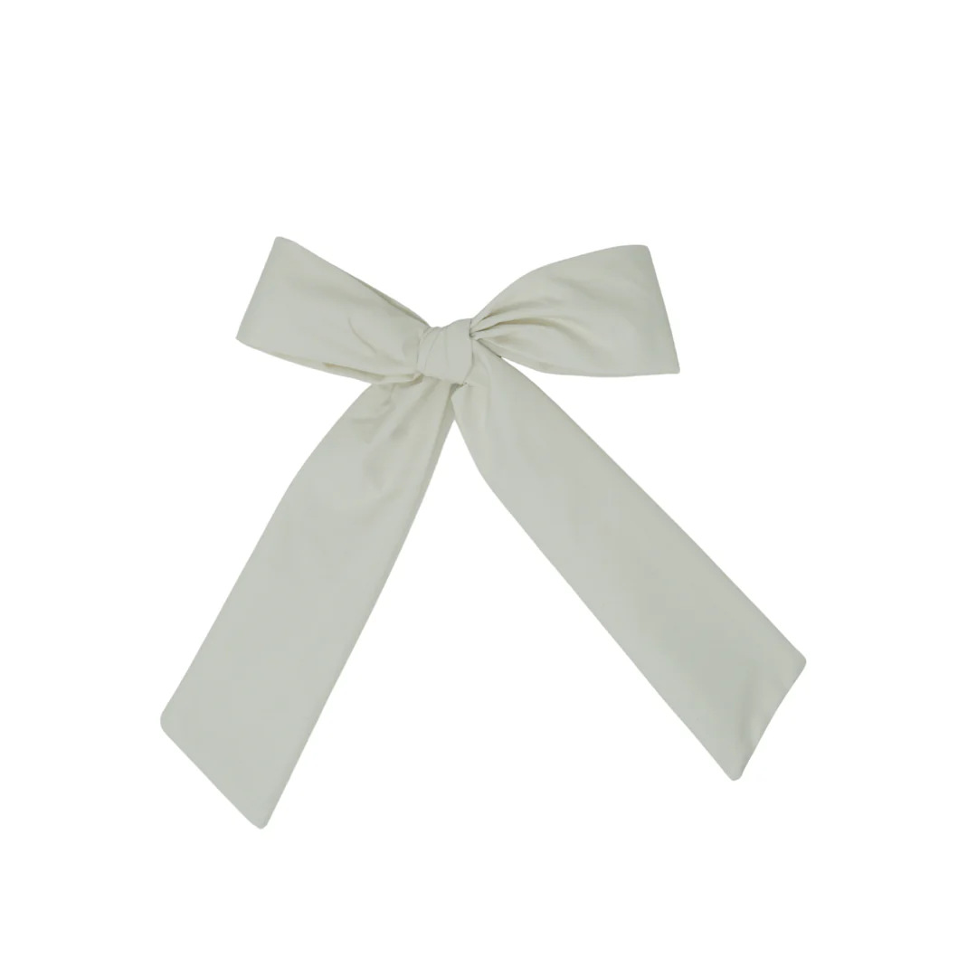 Bandeau Taffeta Classic Large Bow Clip Cream Final Sale