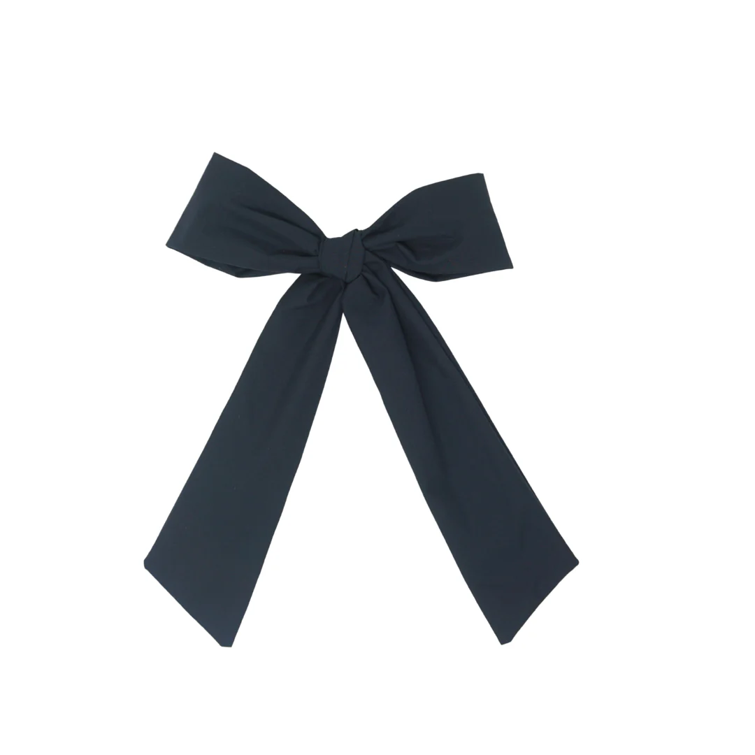 Bandeau Taffeta Classic Large Bow Clip Navy Final Sale