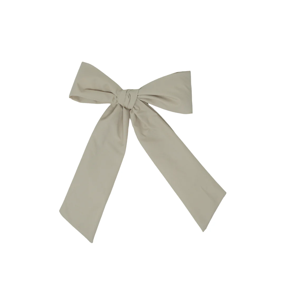 Bandeau Taffeta Classic Large Bow Clip Nude Taupe Final Sale