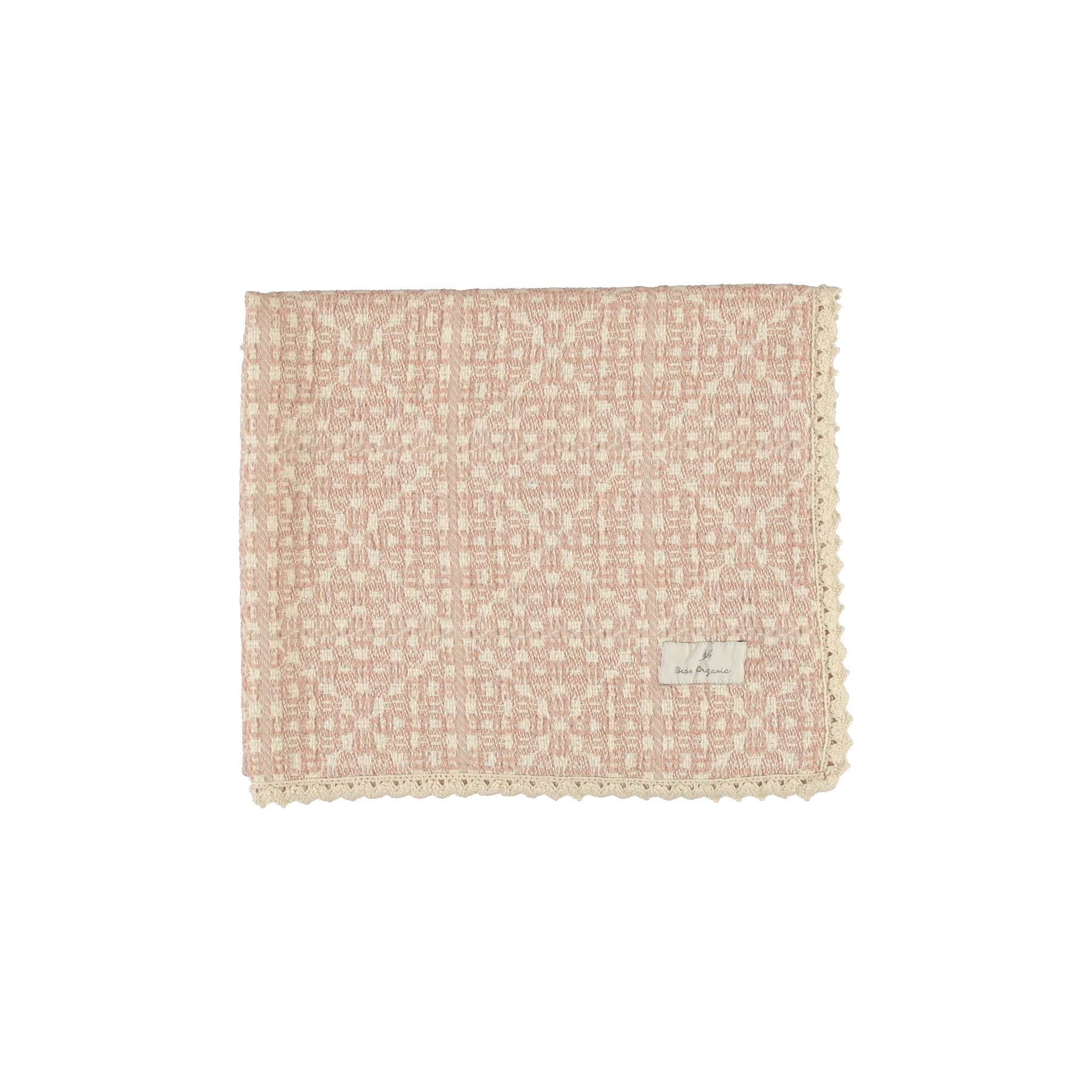 Bebe Organic Crochet Blanket Crochet Faded Rose