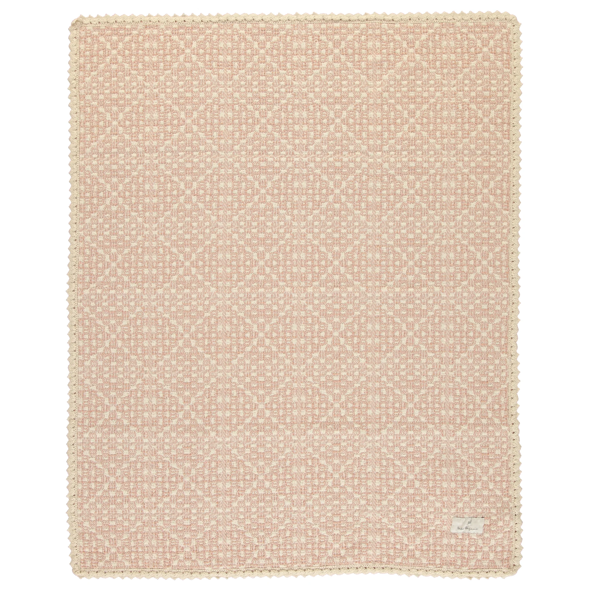 Bebe Organic Crochet Blanket Crochet Faded Rose - Image 2