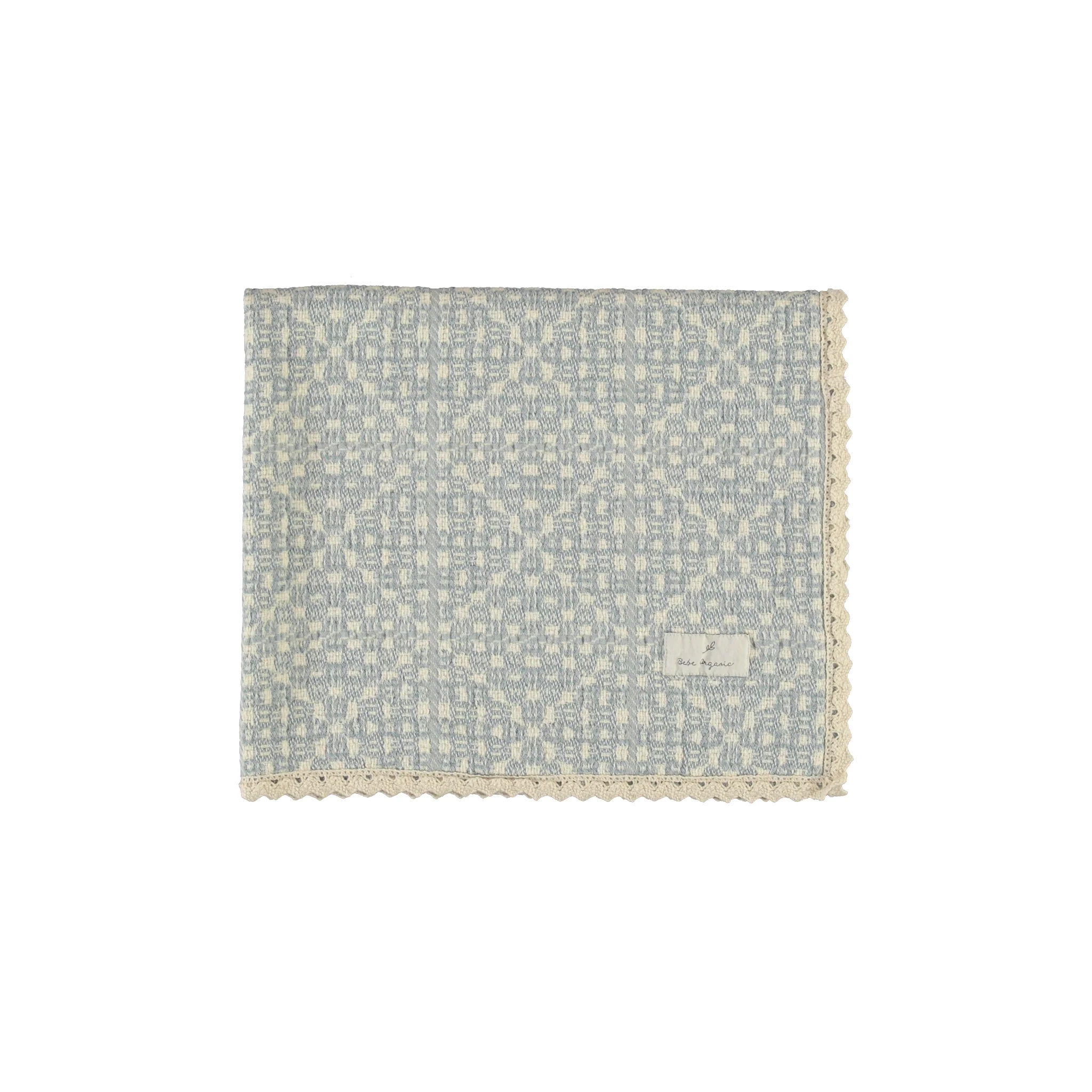 Bebe Organic Crochet Blanket Crochet Sky Blue