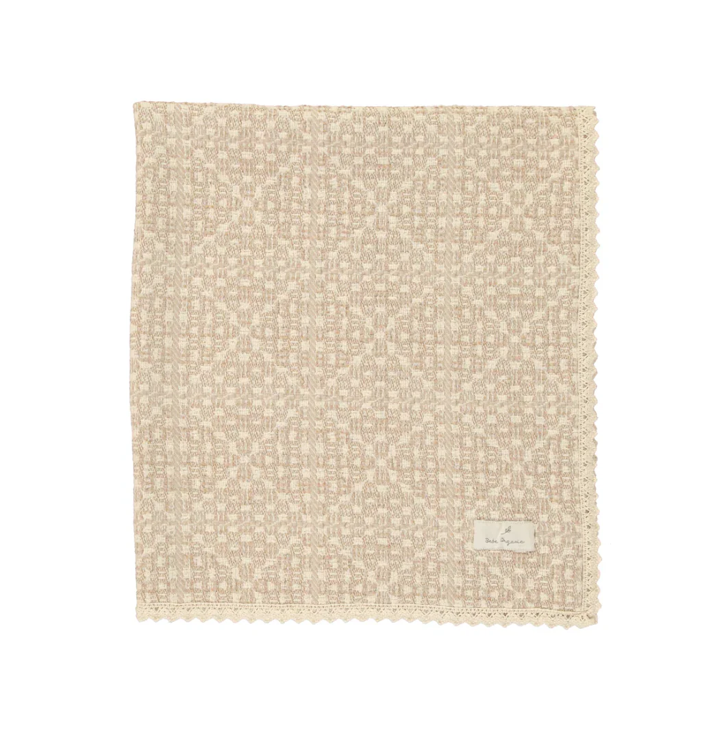 Bebe Organic Crochet Taupe Crochet Blanket
