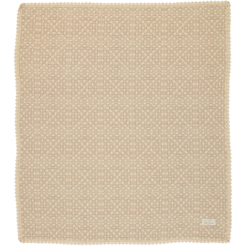 Bebe Organic Crochet Taupe Crochet Blanket - Image 2
