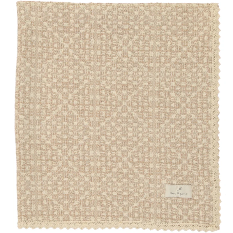 Bebe Organic Crochet Taupe Crochet Blanket - Image 3