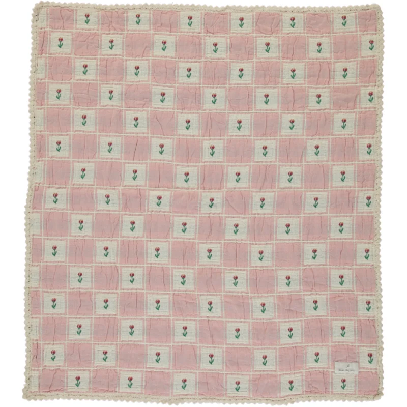 Bebe Organic Mauve Tulip Patchwork Bella Special Blanket - Image 3