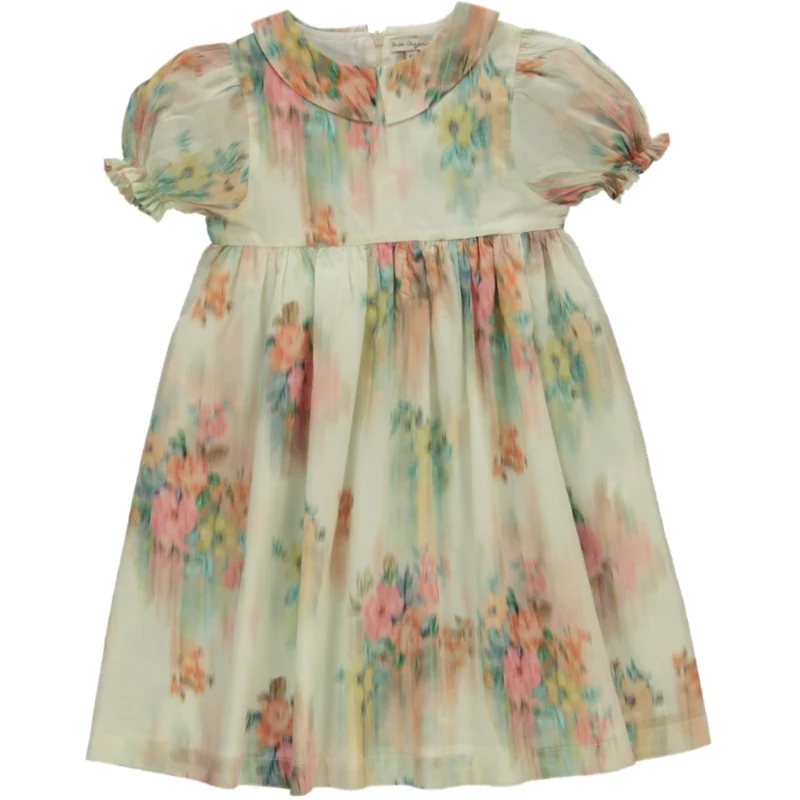Bebe Organic Nostalgic florals Paris Dress- Short Sleeves