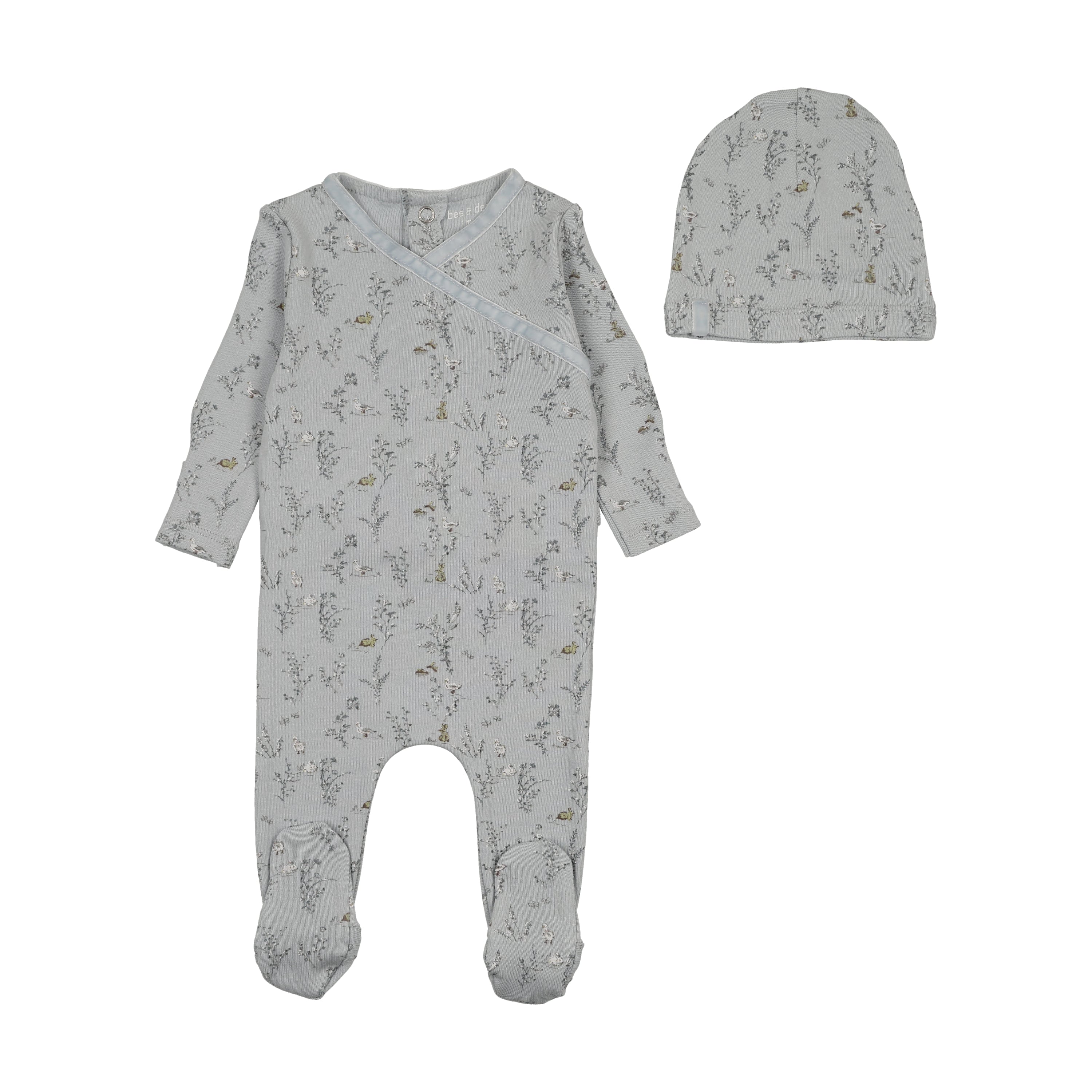 Bee & Dee Boys Print Countryside Quaint Footie/Beanie