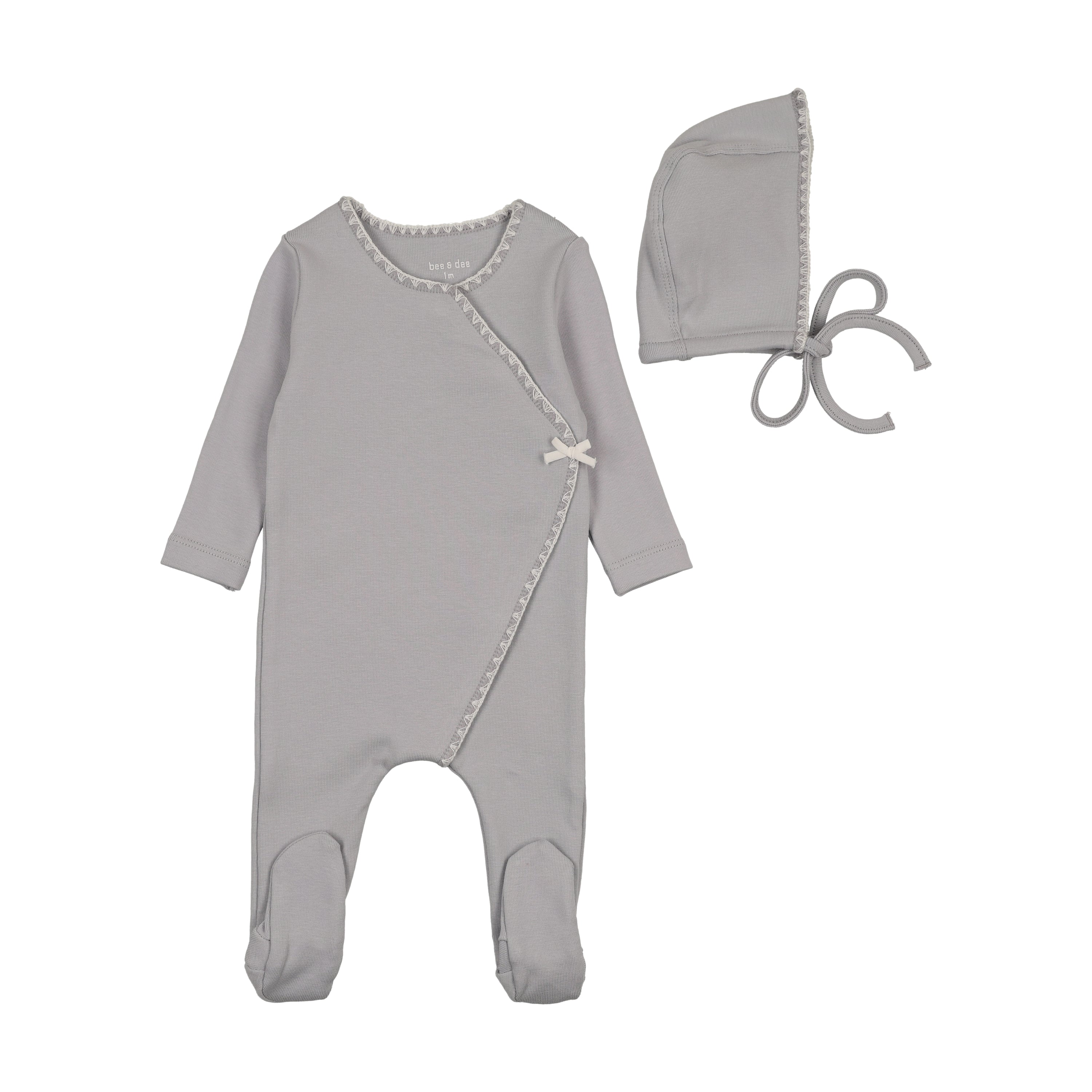 Bee & Dee Fortress Beau Bow Footie/Bonnet