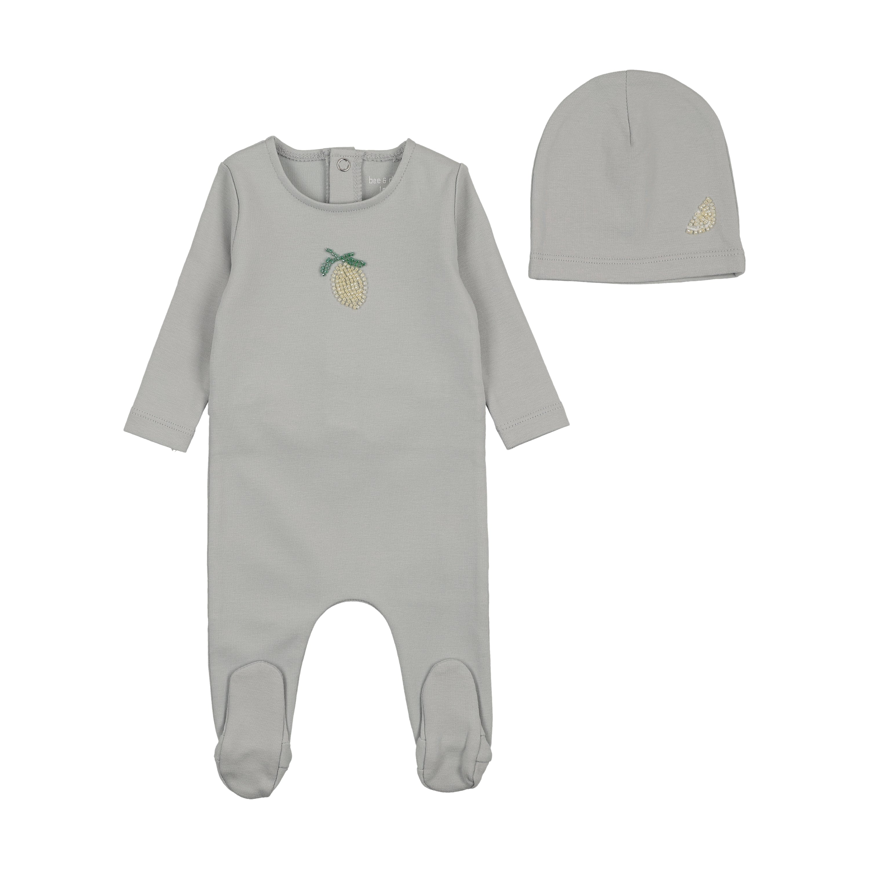 Bee & Dee Bead Applique Footie/Beanie Fortress