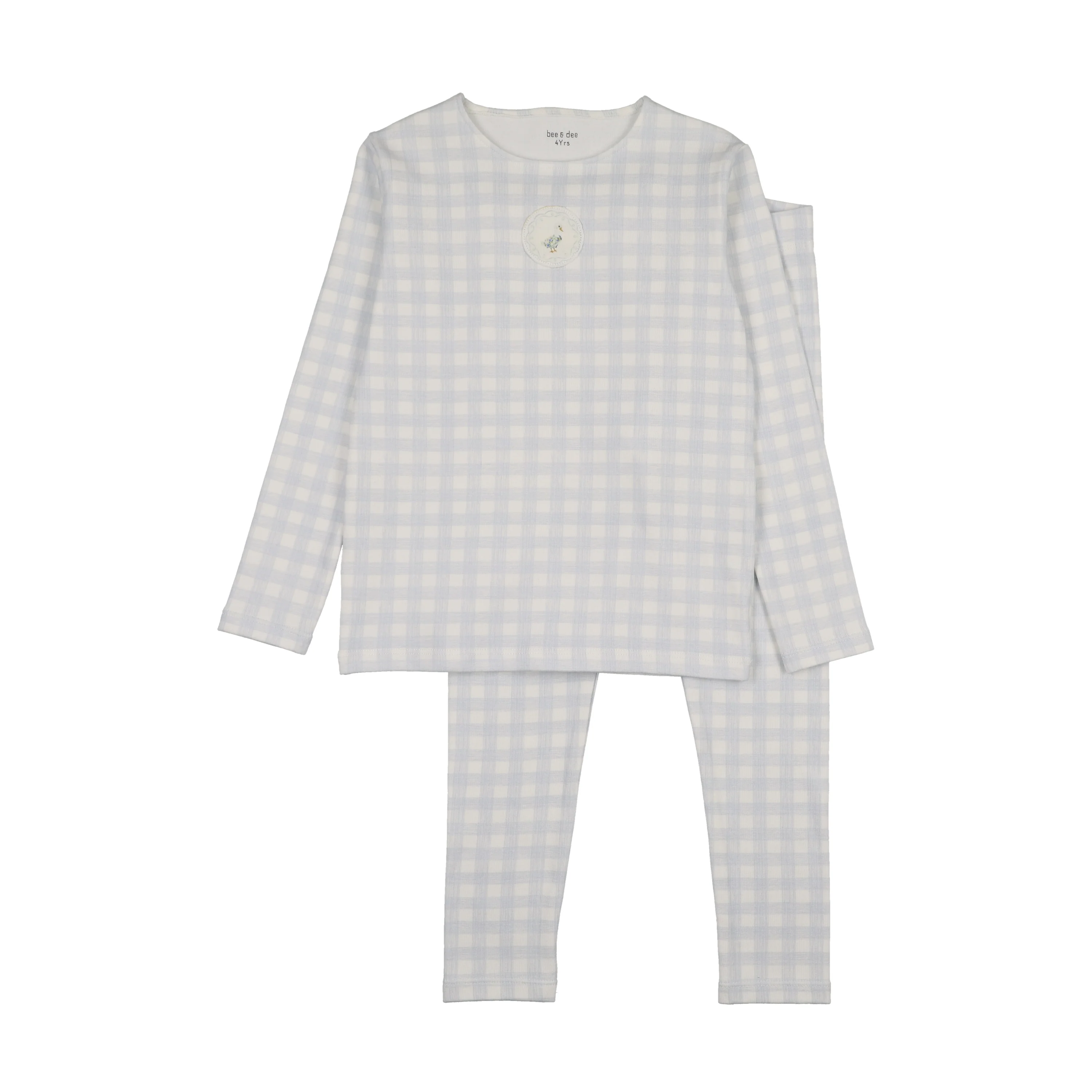 Bee & Dee Goose Plaid Loungwear Chalk White Boys