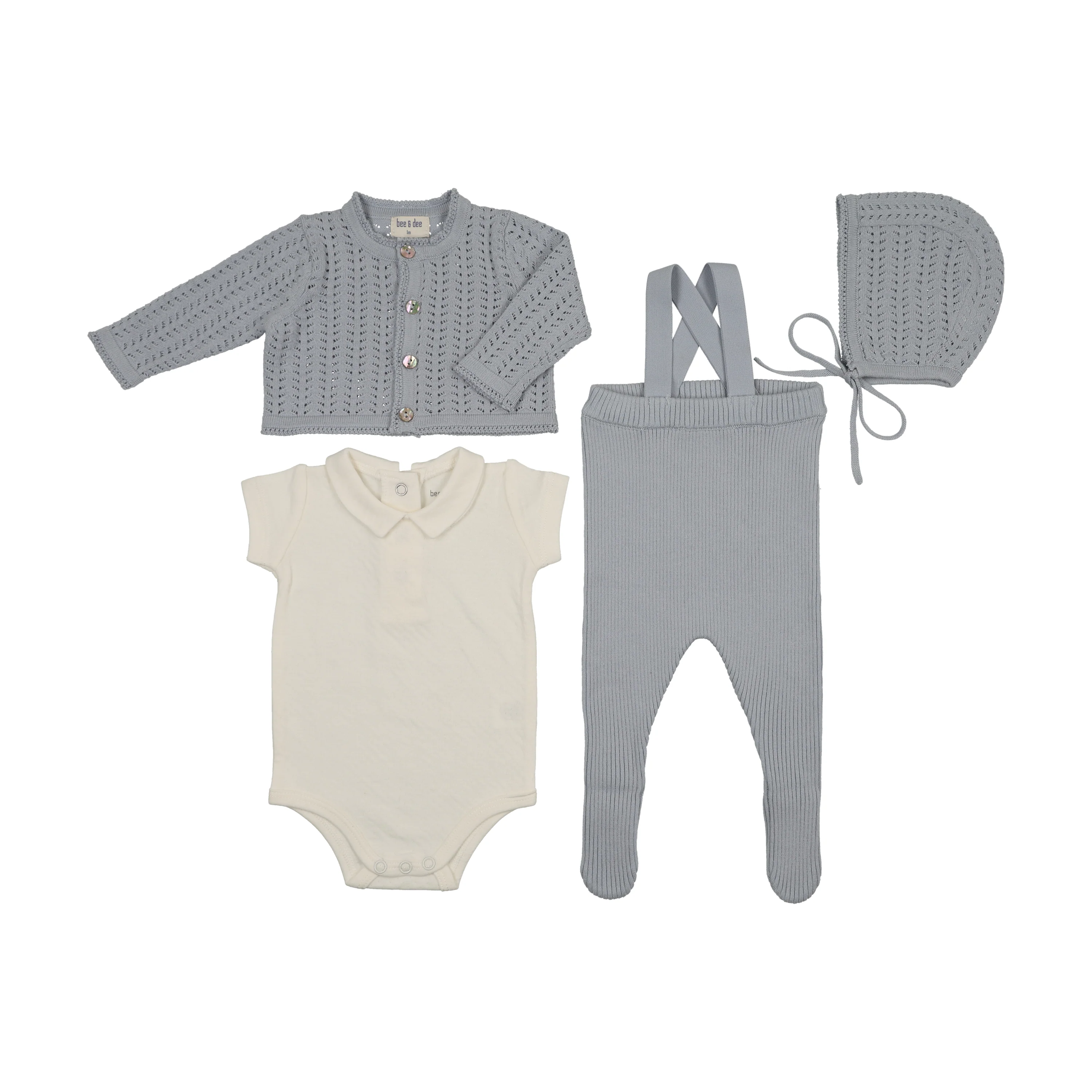 Bee & Dee Knit Ensemble Dusty Blue