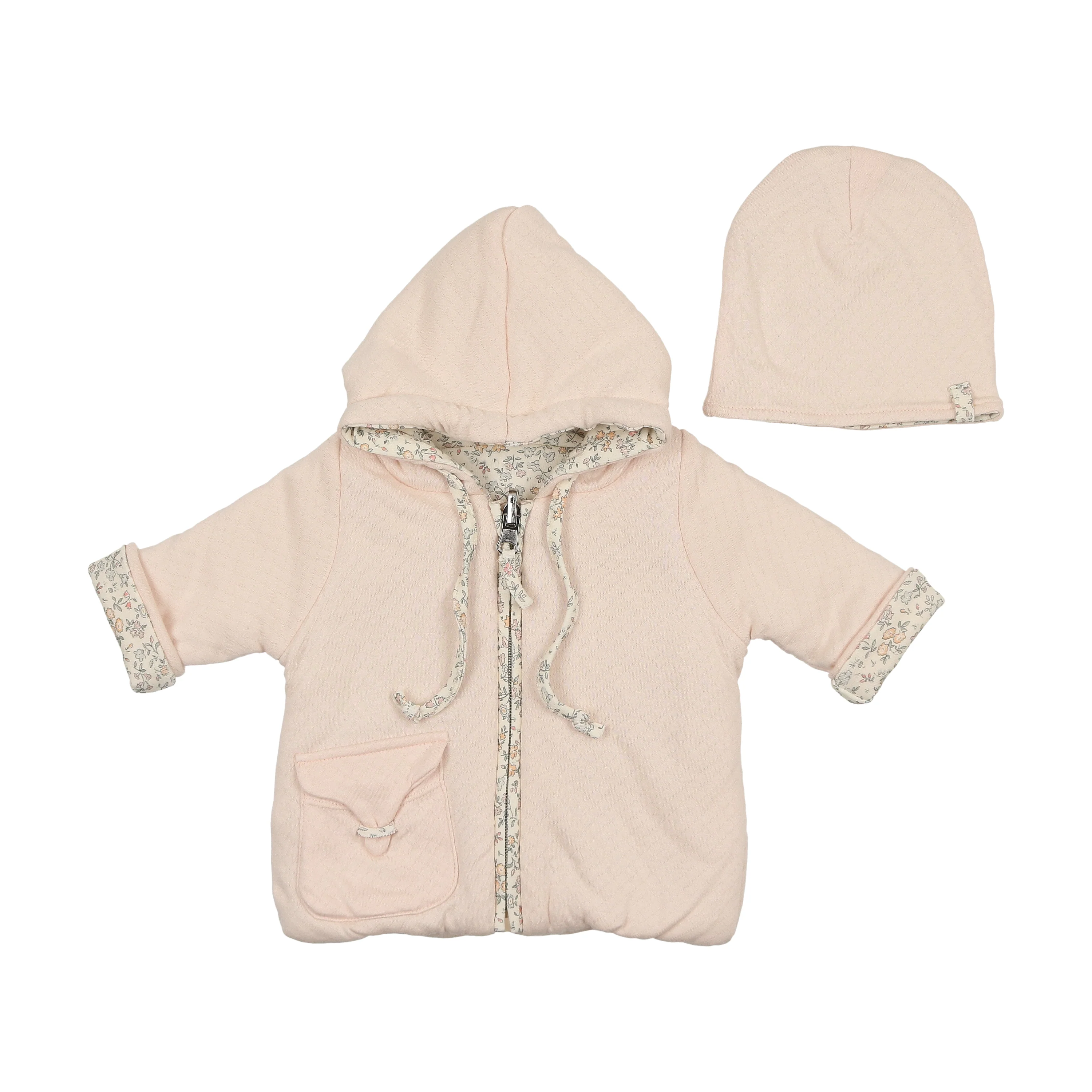 Bee & Dee Organic Ditsy Jacket-Champagne Pink