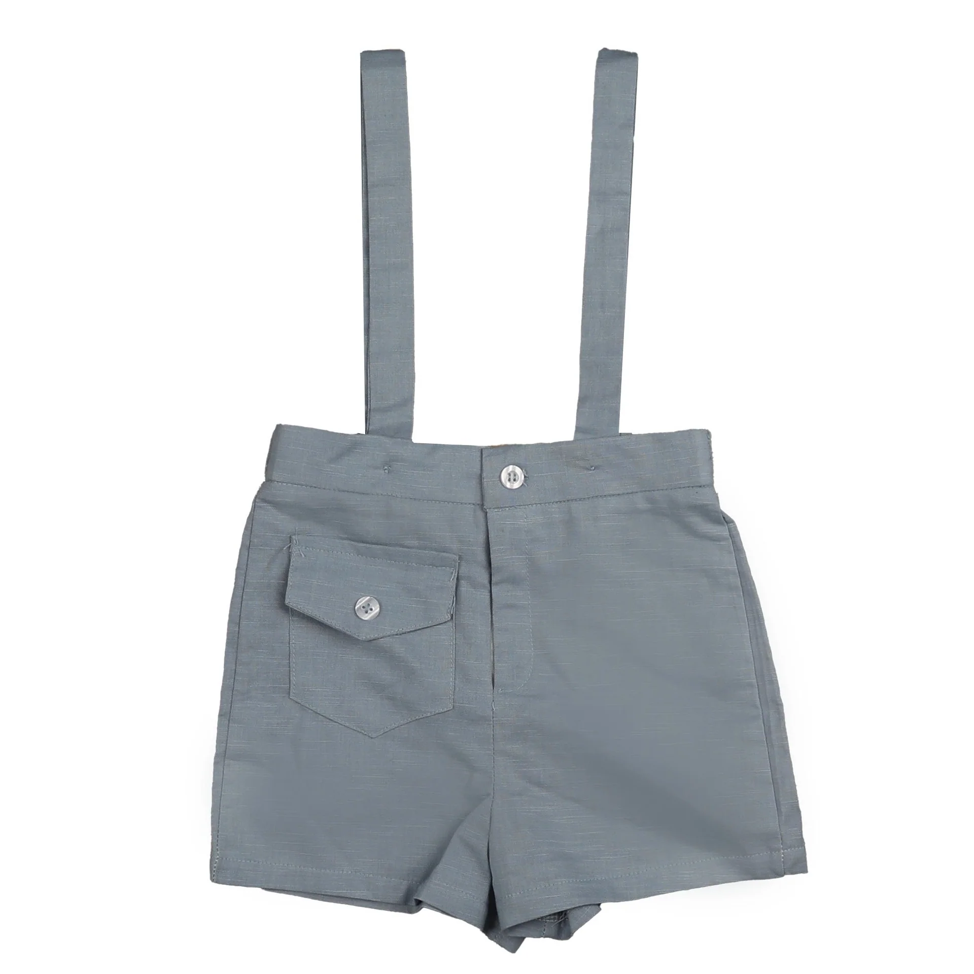 Belati Light Blue Baby Overalls With Flap Pocket (BBB506)