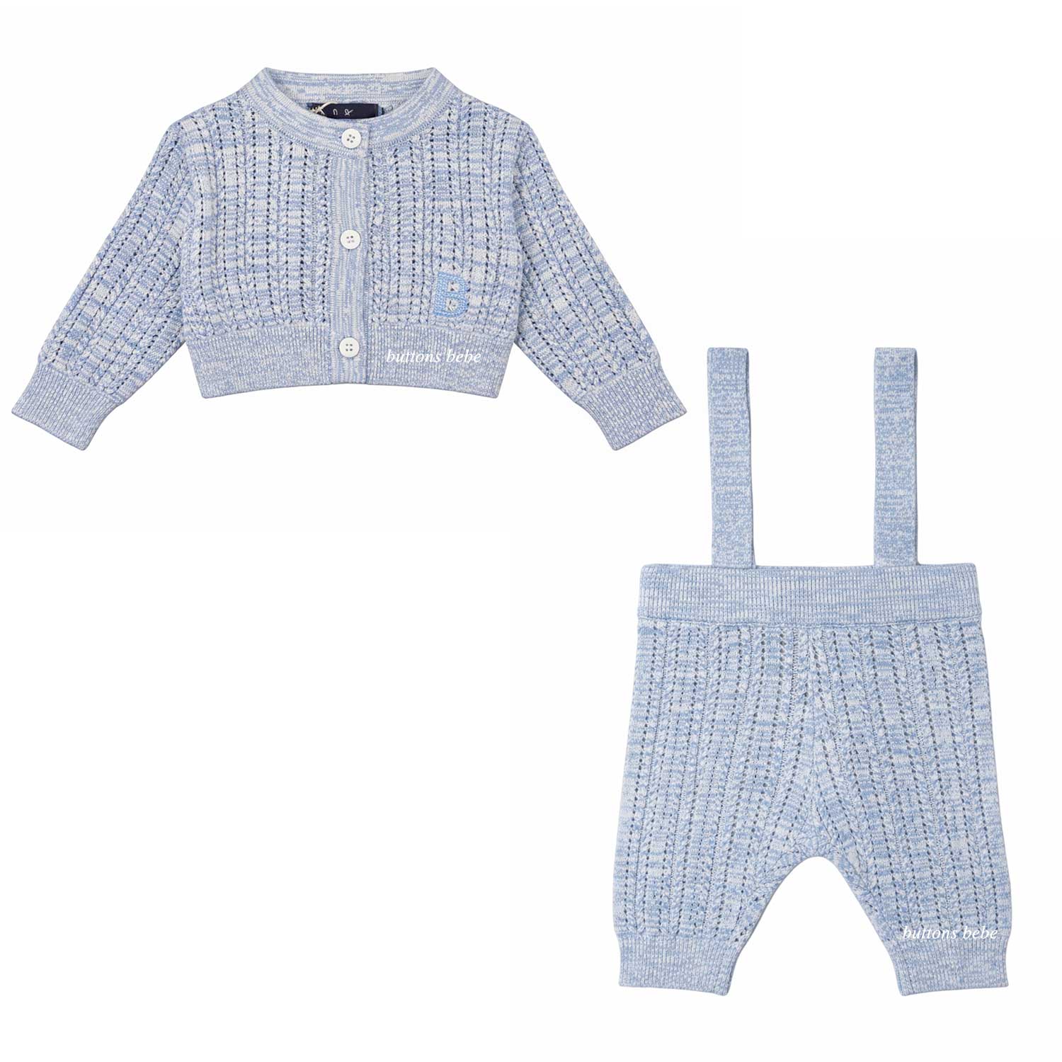 Belati LIGHT BLUE BRAIDED CROP BABY 2PC (BKN252)