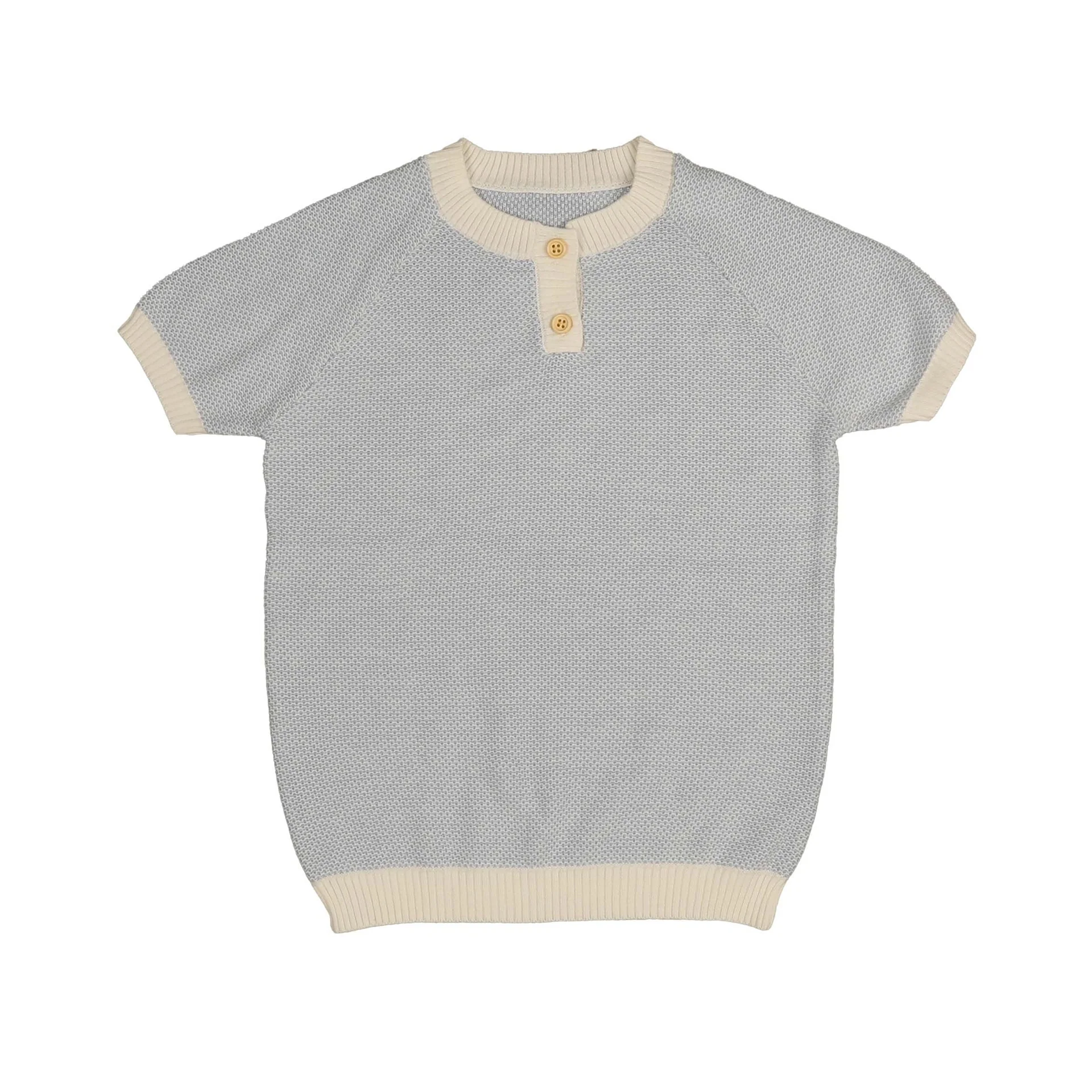 Belati LIGHT BLUE CHUNKY V'S RAGLAN KNIT BKN253