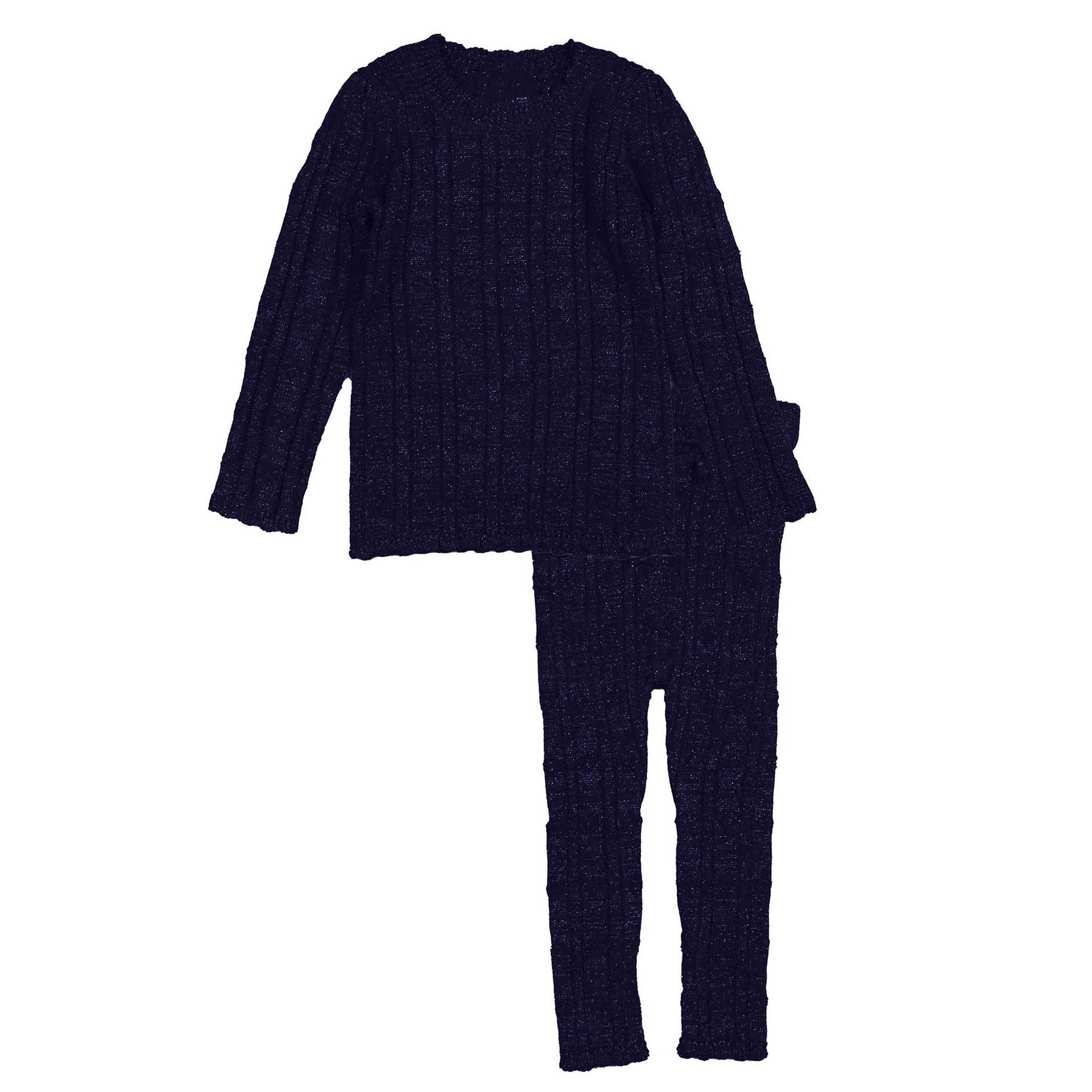 Belati Navy Lurex Knit Baby Set ( BKN371 )