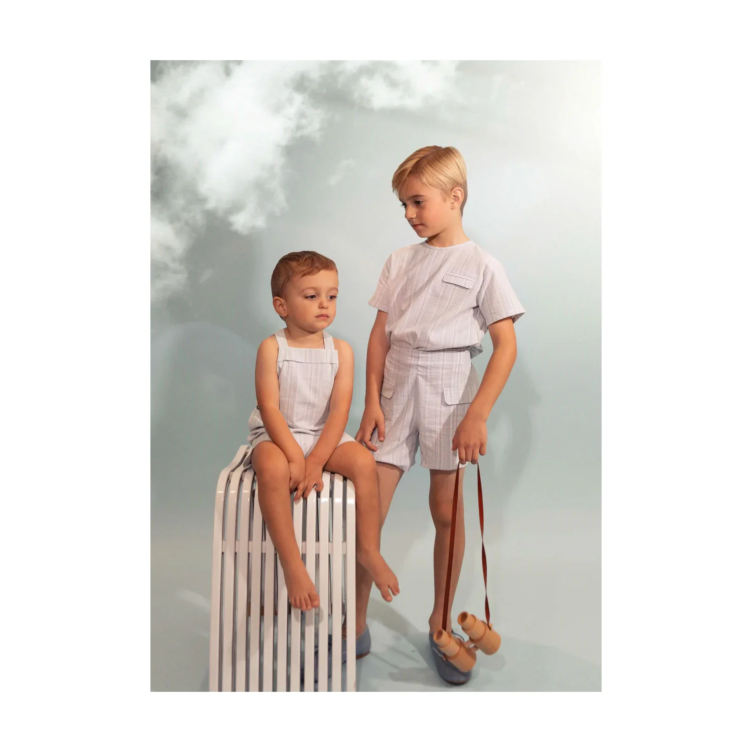 Belati NOUGAT STRIPED BABY OVERALL - Image 2