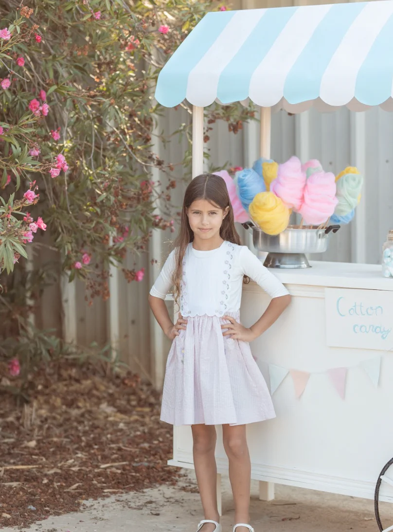 Belati PINK SCALLOP APRON DRESS (BDR203) - Image 3