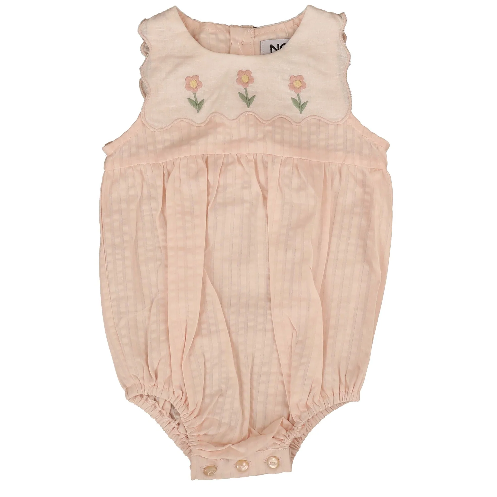 Belati PINK SCALLOP BIB BABY ROMPER (BBB202)