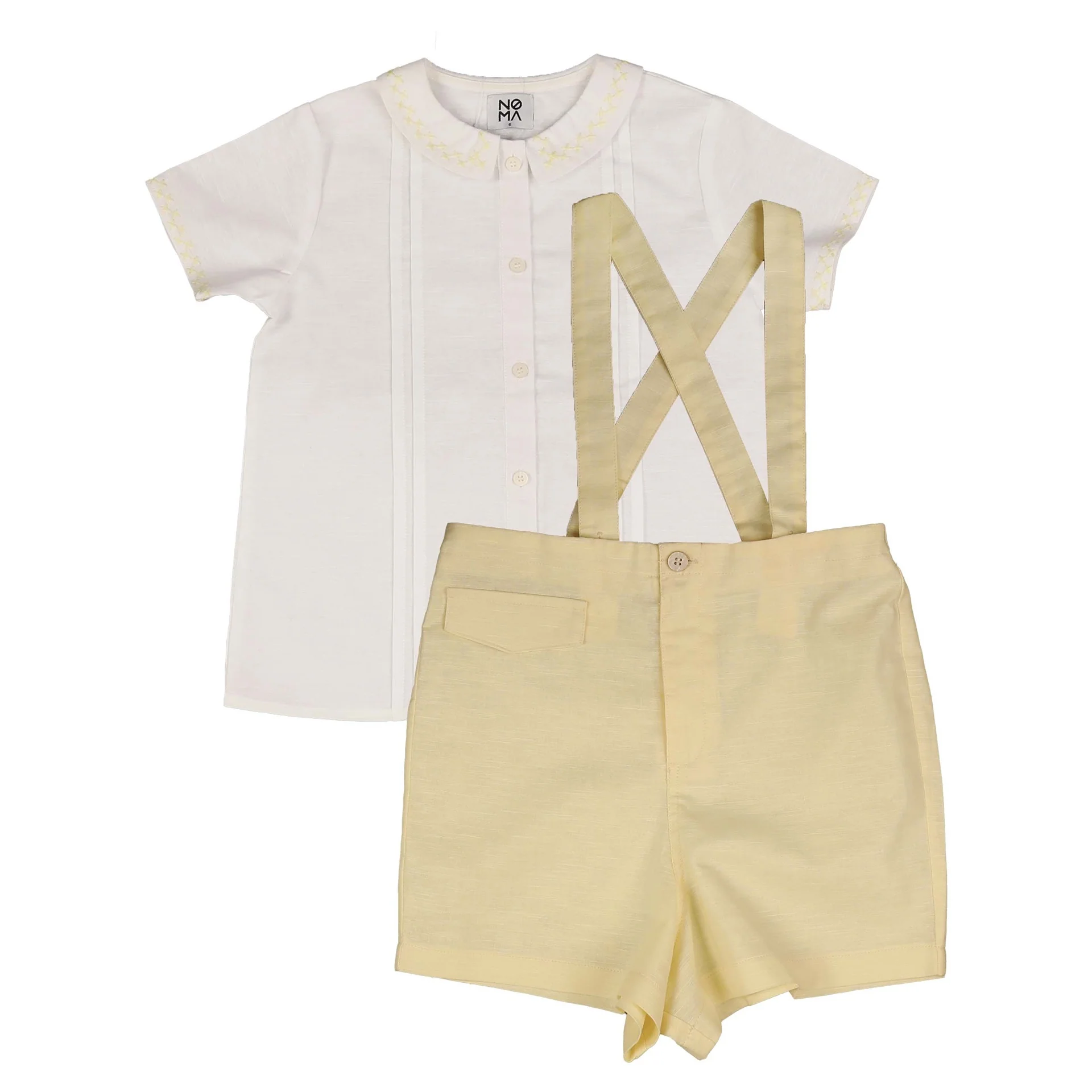 Belati WHITE LEMON X EMBROIDERY SUSPENDER SET (BSE237)