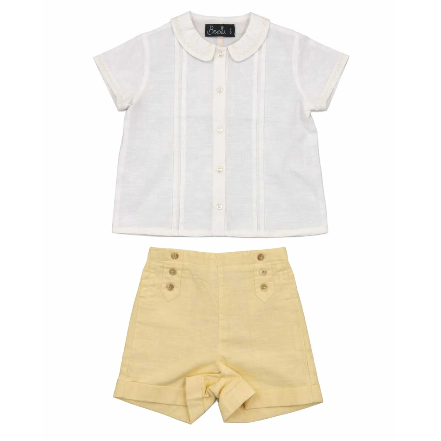 Belati WHITE LEMON X SLEEVE EMBROIDERY SET (BSE238)