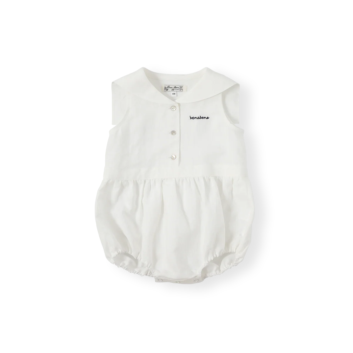 Bene Bene Ivory Baby Marine Linen Romper