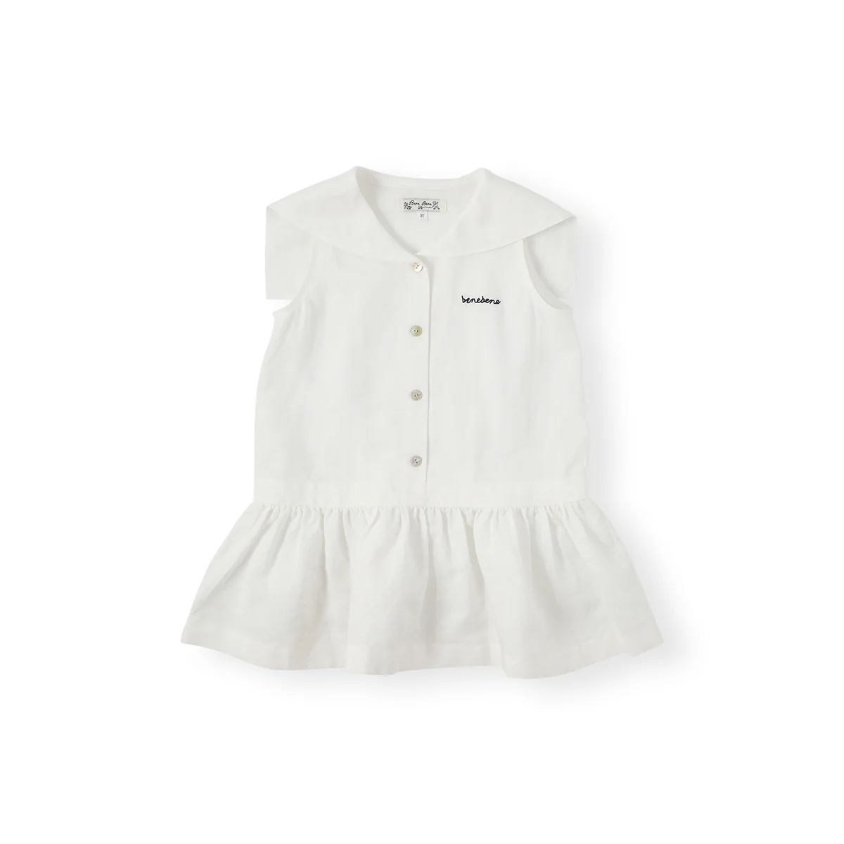 Bene Bene Ivory Marine Linen Dress