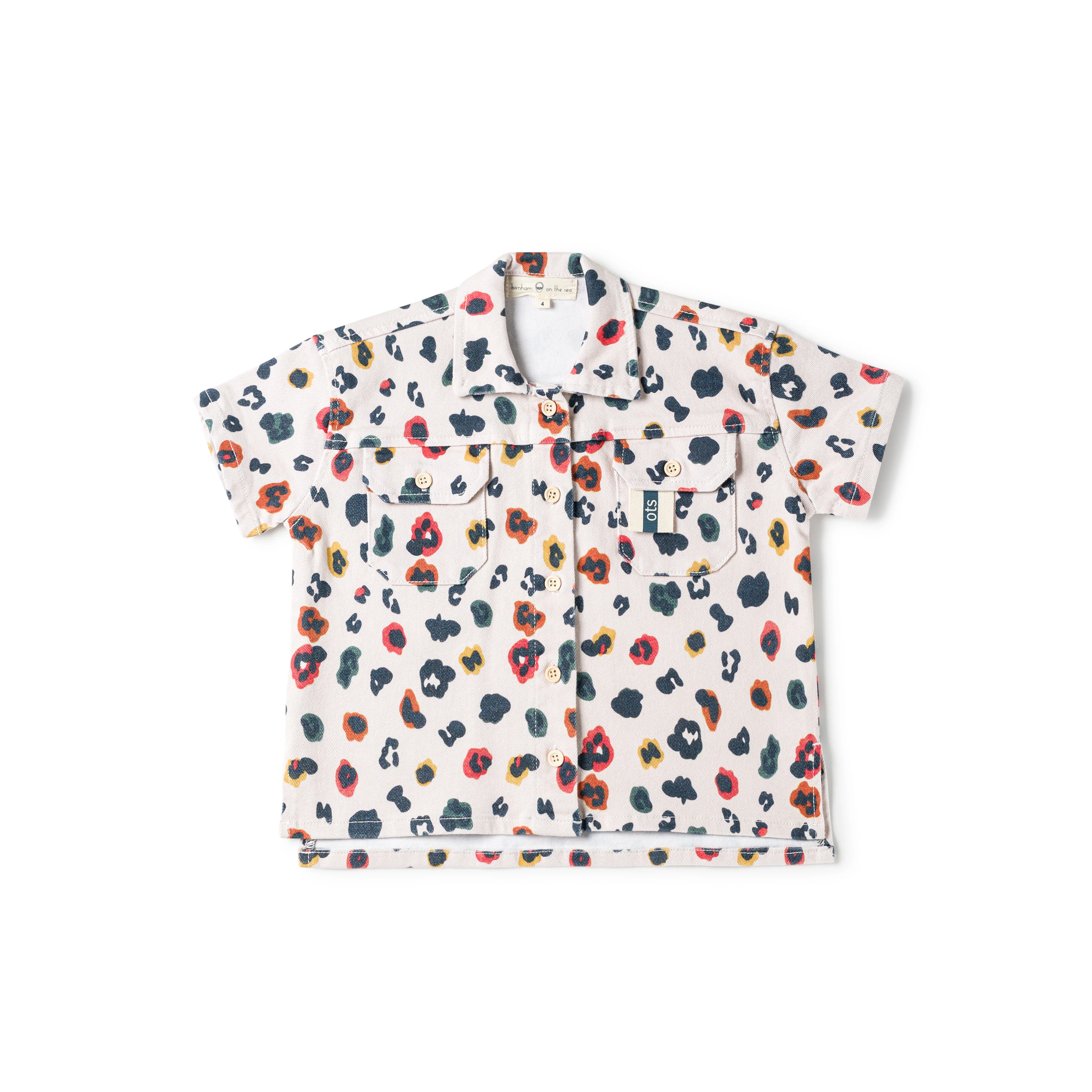 Birnham On The Sea Boys Shirt Rainbow Leopard