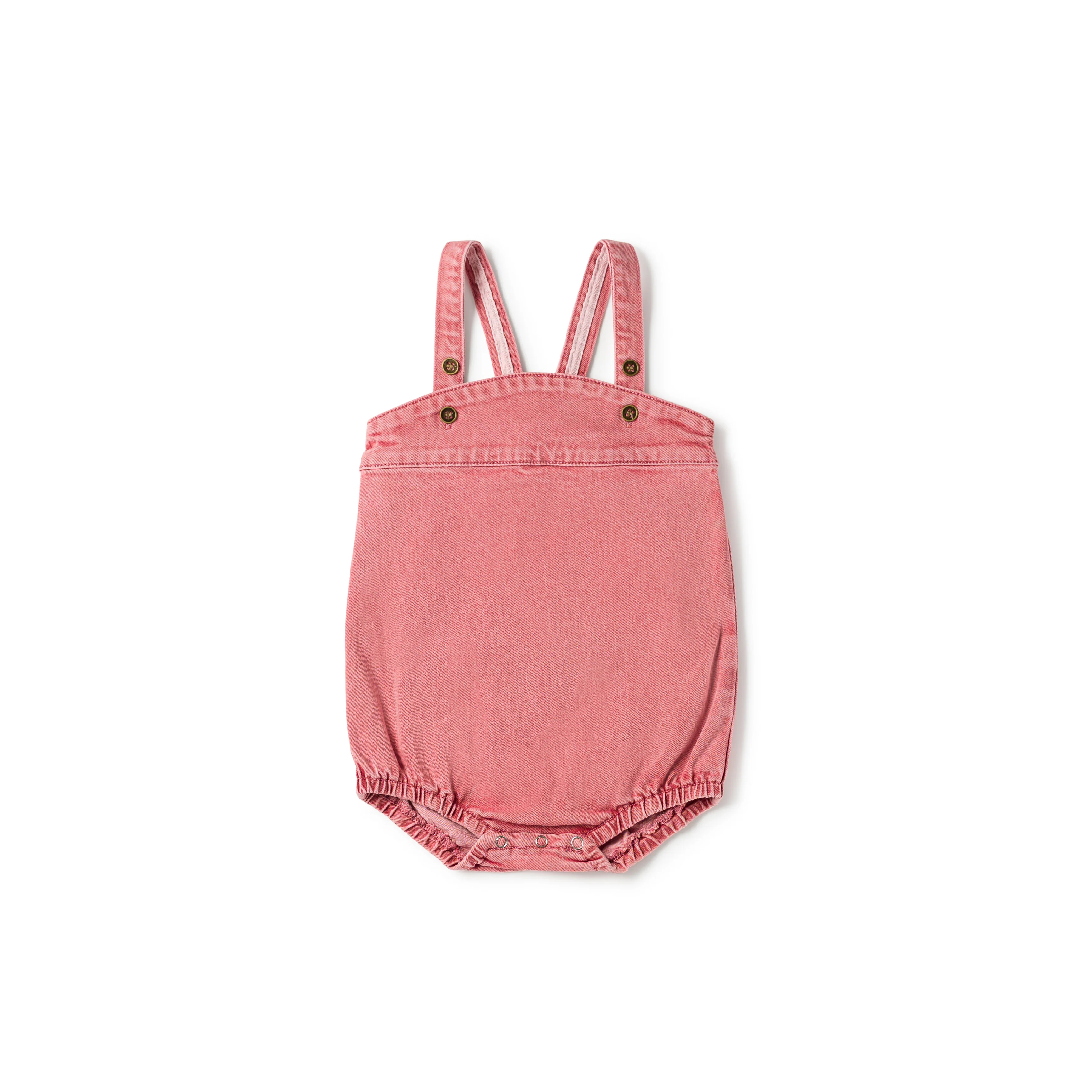 Birnham On The Sea Romper Red Denim