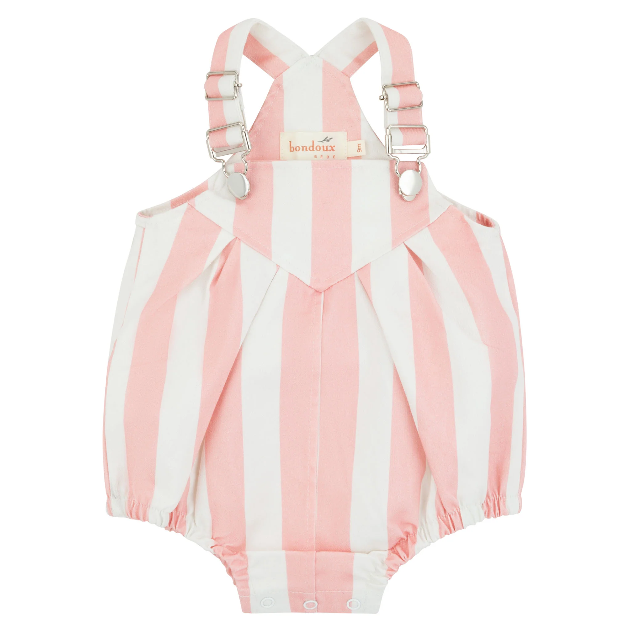 Bondoux Neon Pink Striped Girls Romper 259BG