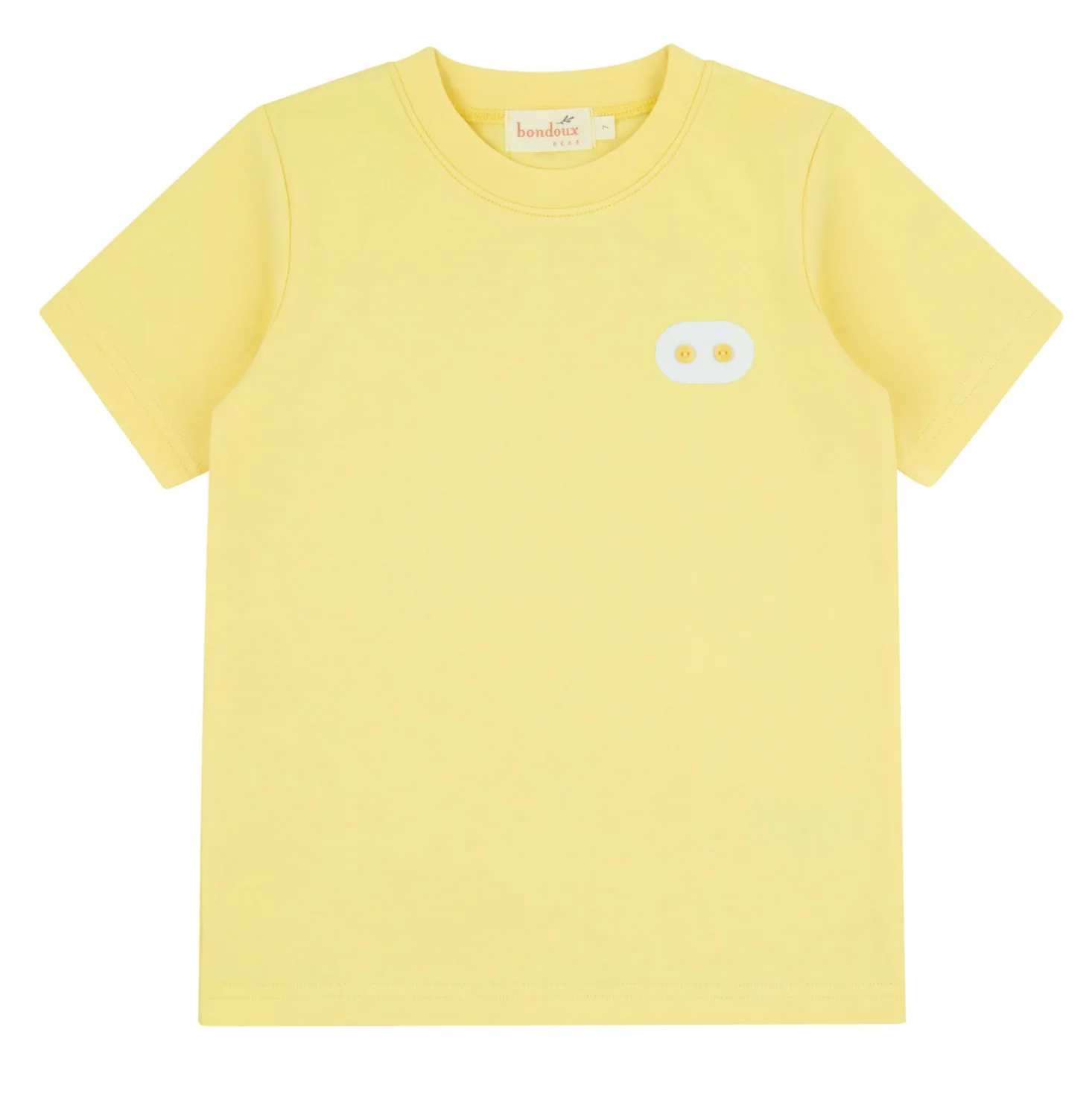 Bondoux Pastel Yellow Button Short Sleeve Top 255TTS