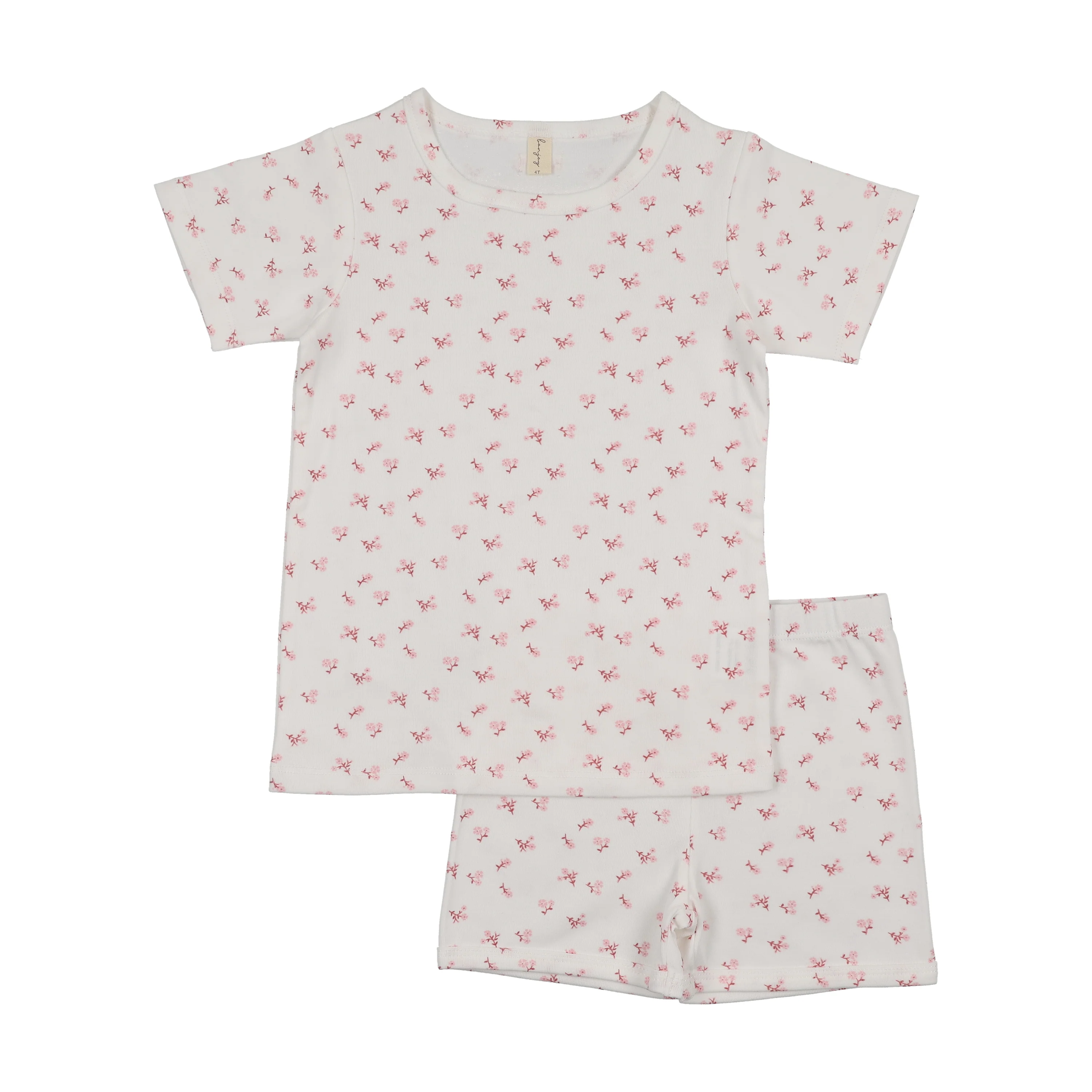 Bonjoy Ivory/Pink Sweet Floral Short Sleeve Lounge Set