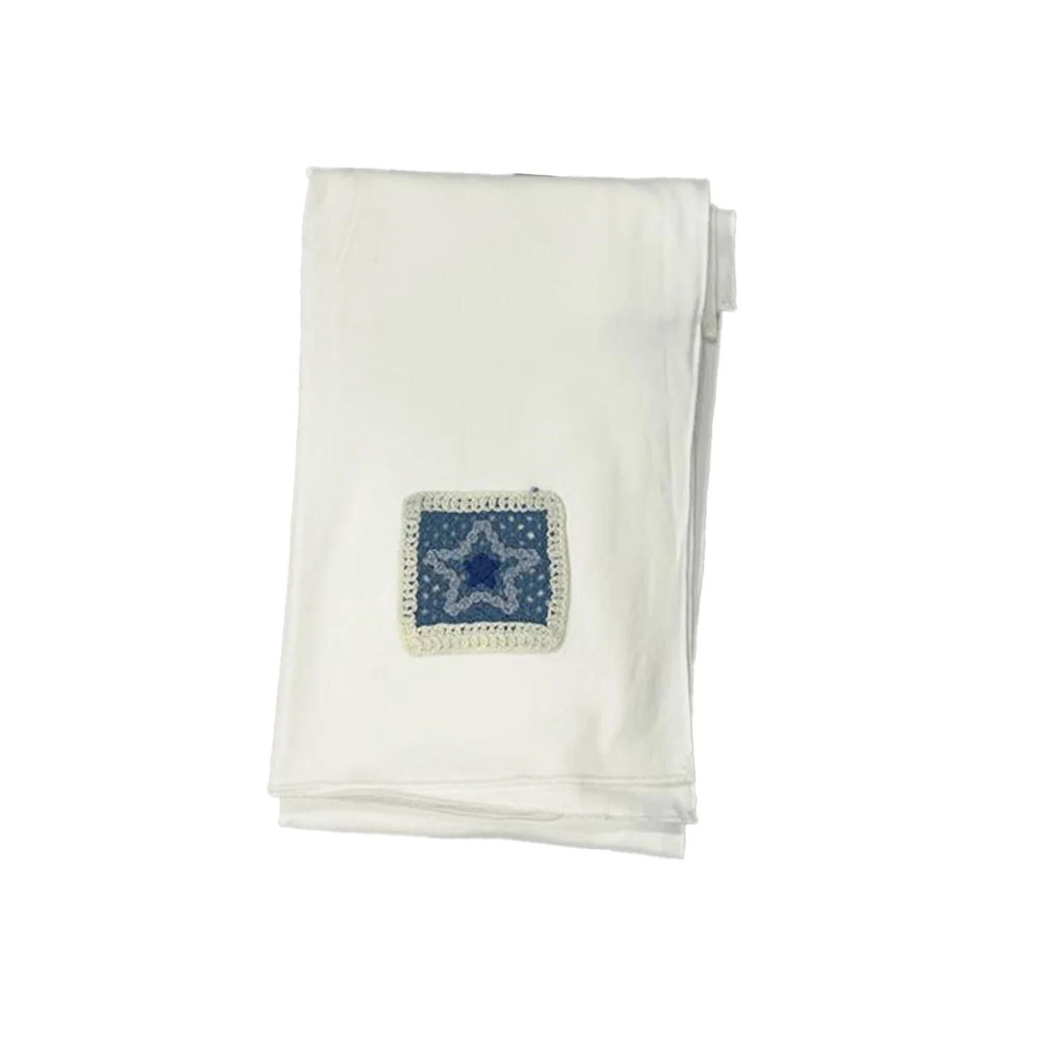 Bonjoy Ivory Star Crochet Blanket