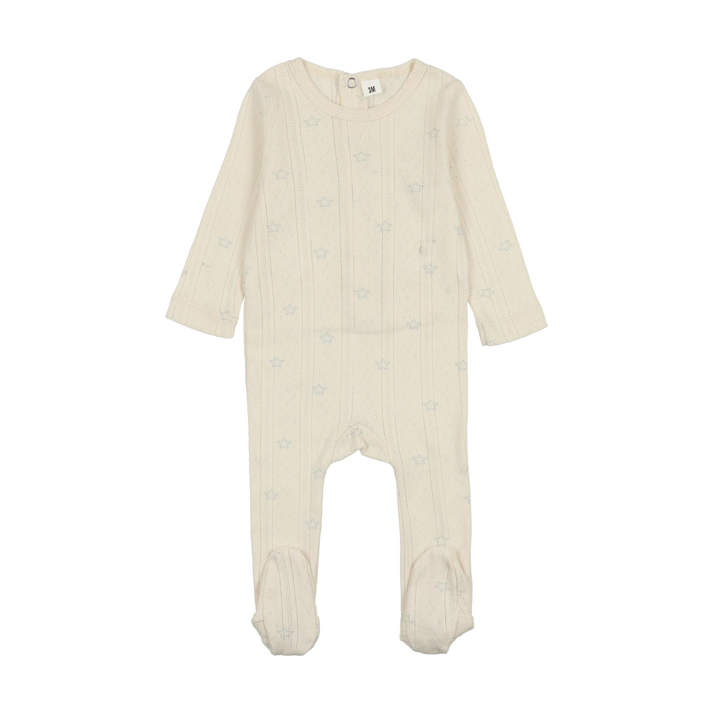 Bonjoy Star Printed Pointelle Footie
