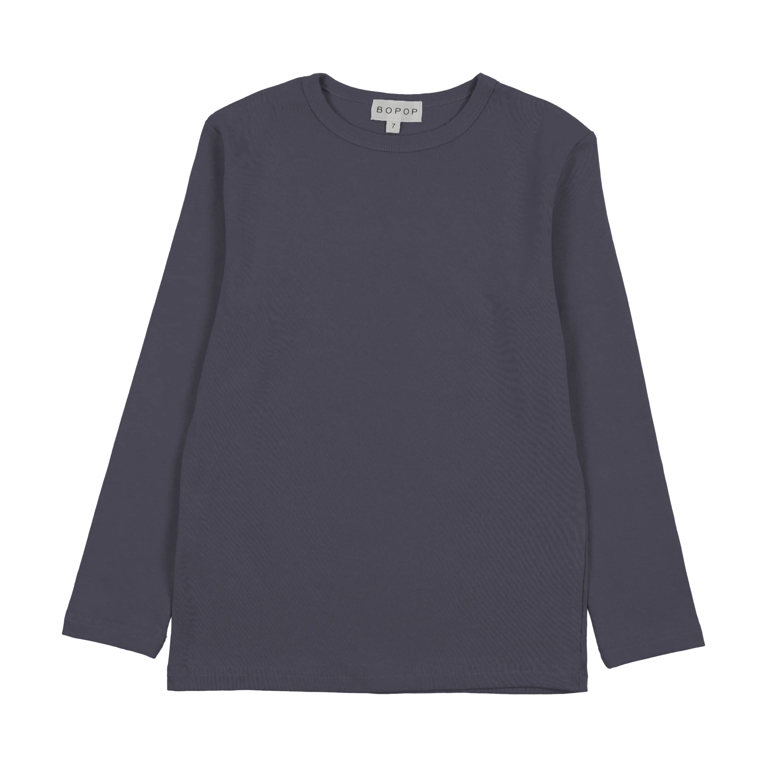 Bopop Denim Bow  Navy Mock Neck